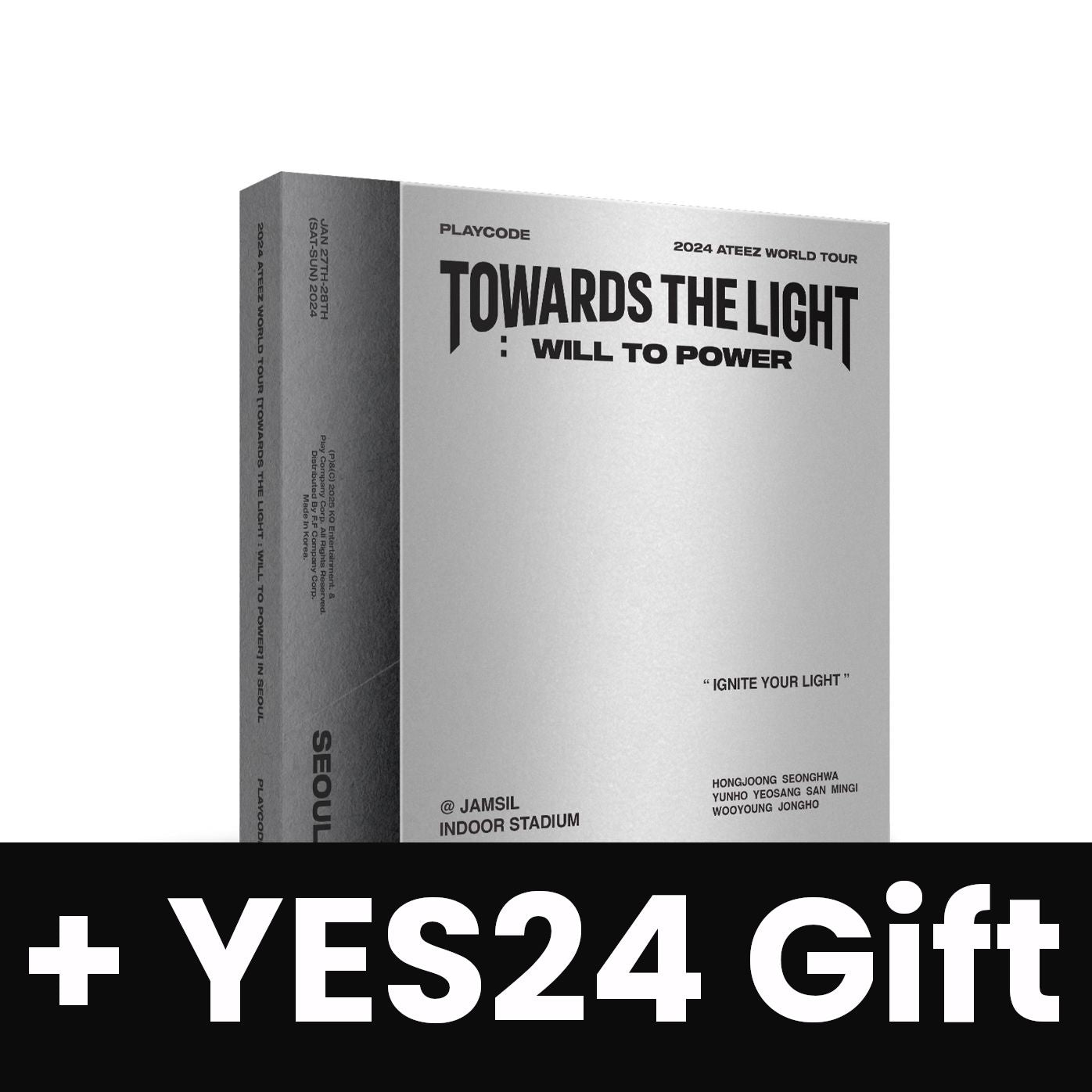 ATEEZ - 2024 WORLD TOUR 'TOWARDS THE LIGHT : WILL TO POWER' IN SEOUL (PLAYCODE) + YES24 Gift Nolae