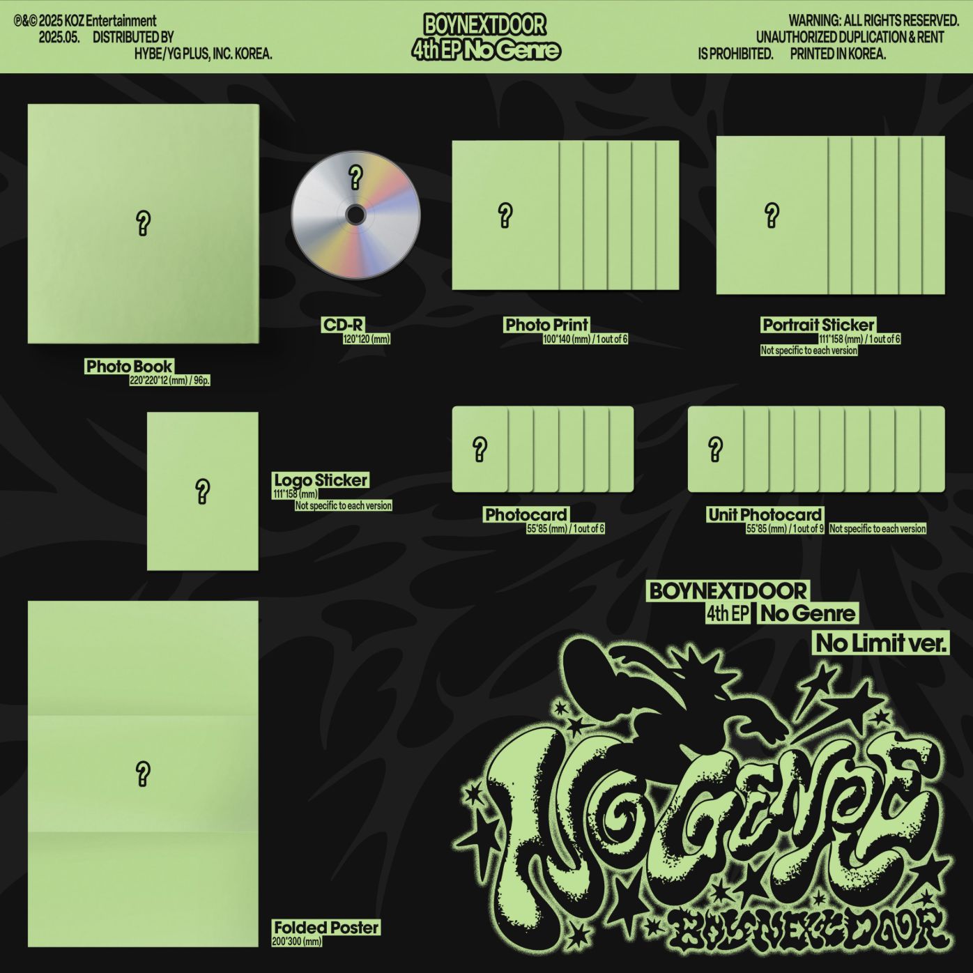 BOYNEXTDOOR - NO GENRE SET + Weverse Gift Nolae