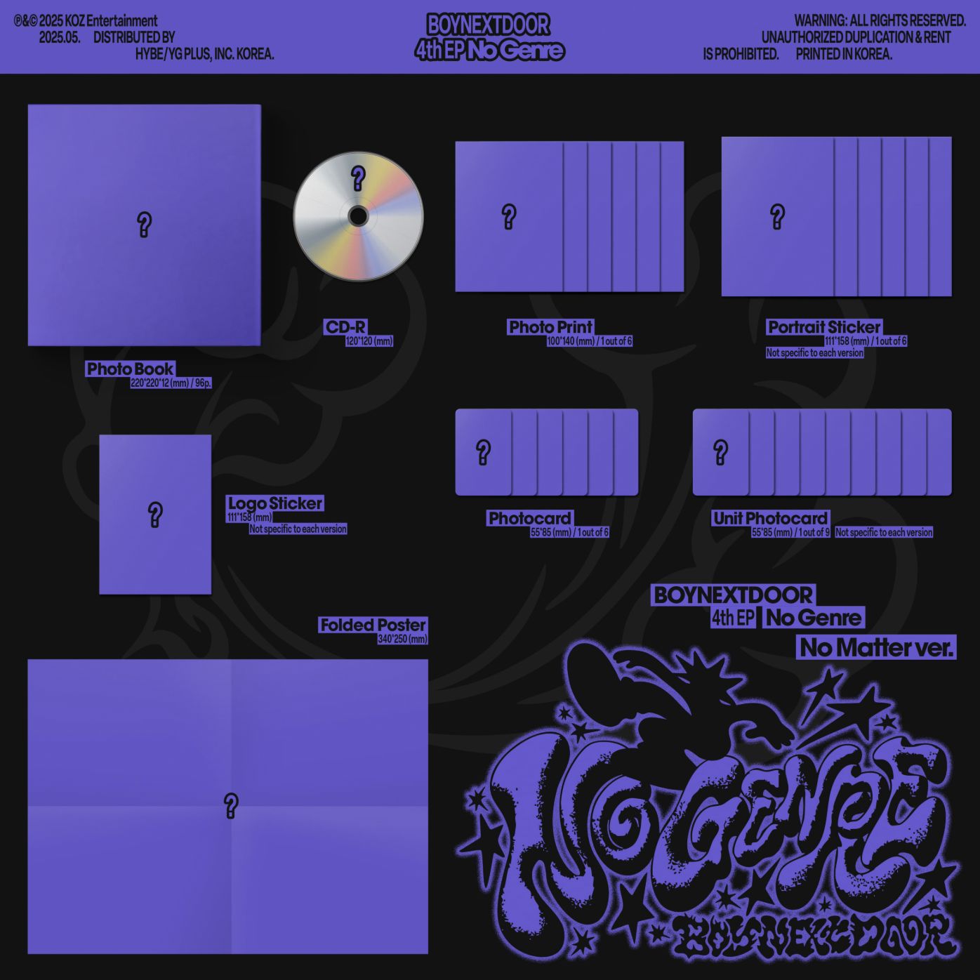 BOYNEXTDOOR - NO GENRE SET + Weverse Gift Nolae