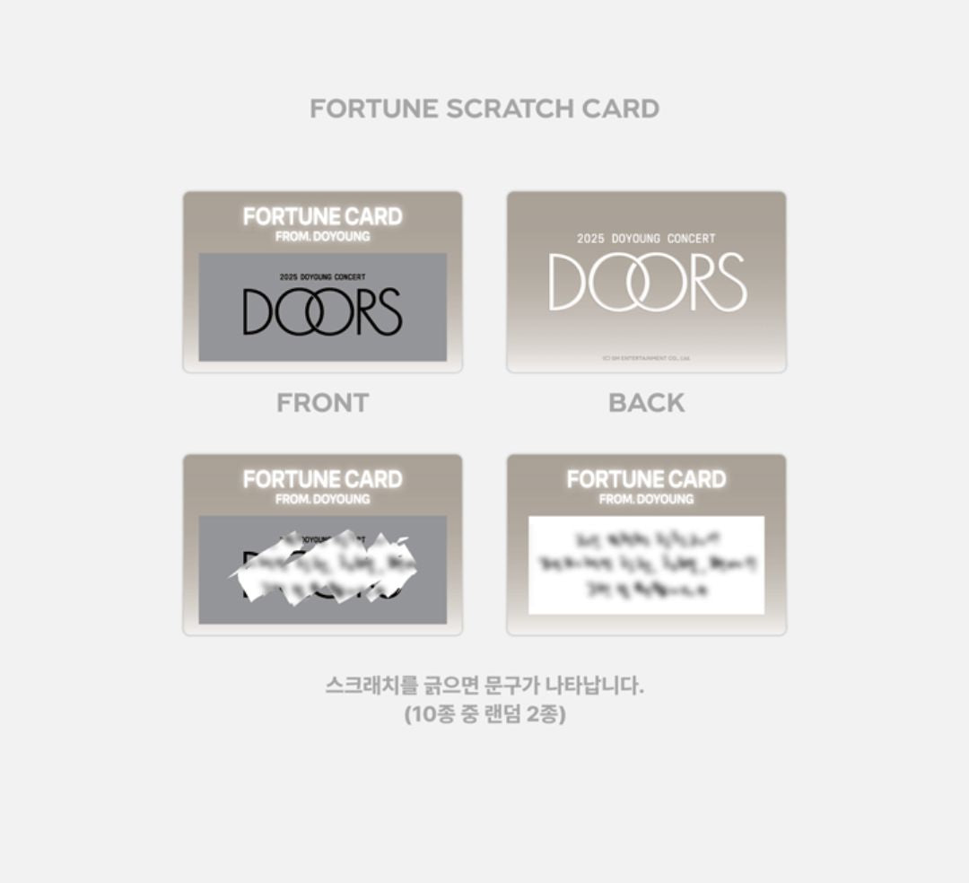 DOYOUNG (NCT) - FORTUNE SCRATCH CARD SET (2025 CONCERT 'DOORS' MD) Nolae