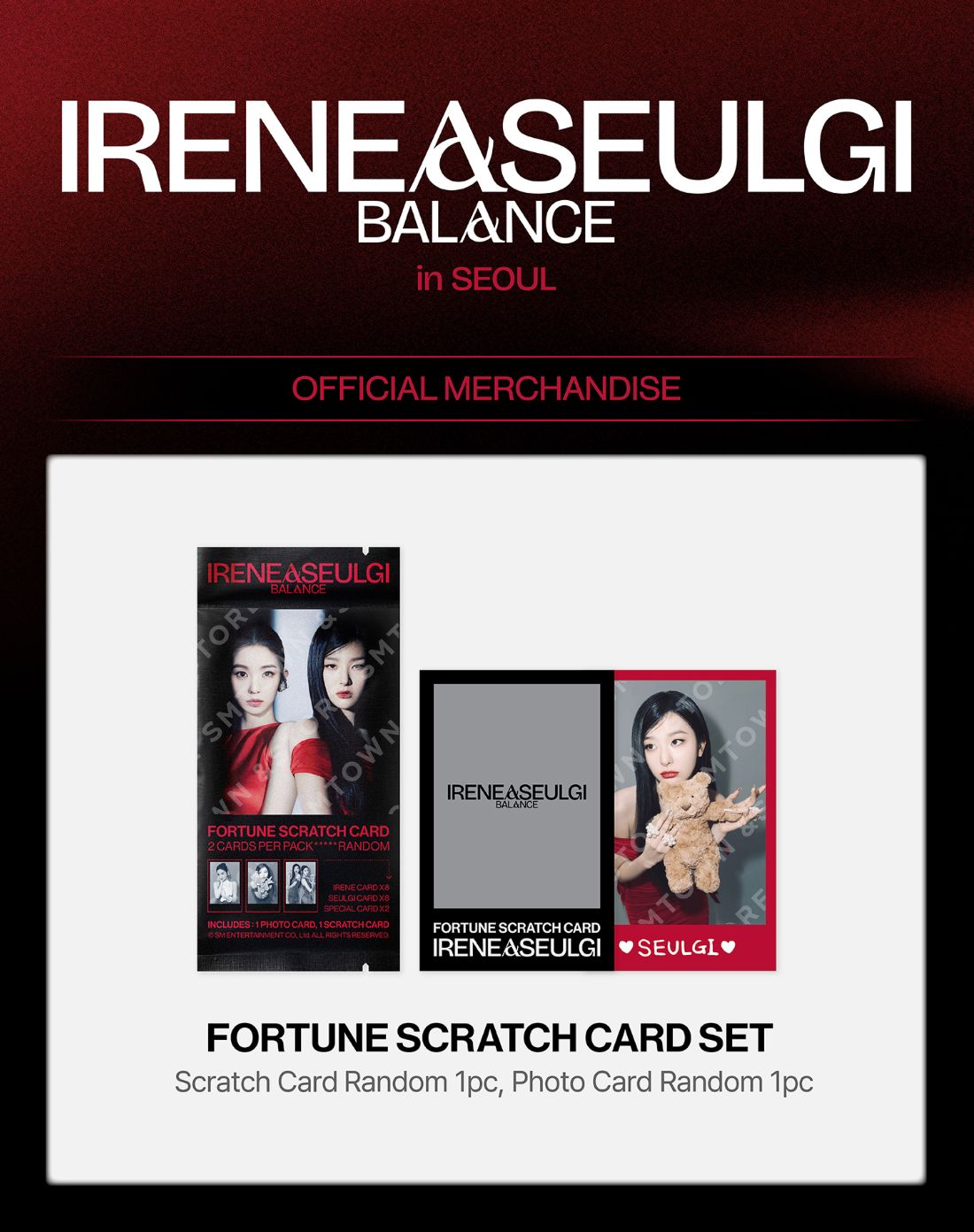 IRENE & SEULGI (RED VELVET) - FORTUNE SCRATCH CARD SET (CONCERT TOUR 'BALANCE' MD) Nolae