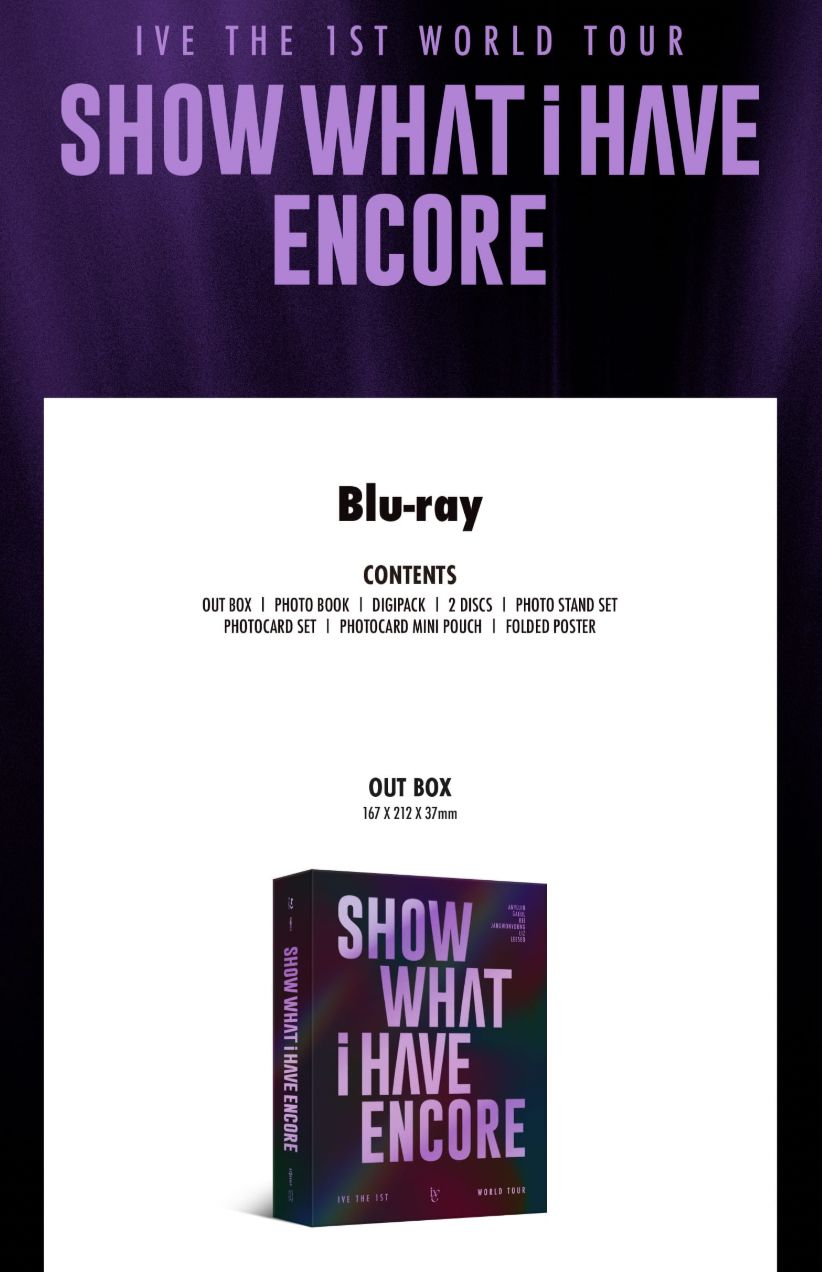 IVE - THE 1ST WORLD TOUR 'SHOW WHAT I HAVE' ENCORE (BLU-RAY/ KIT) Nolae