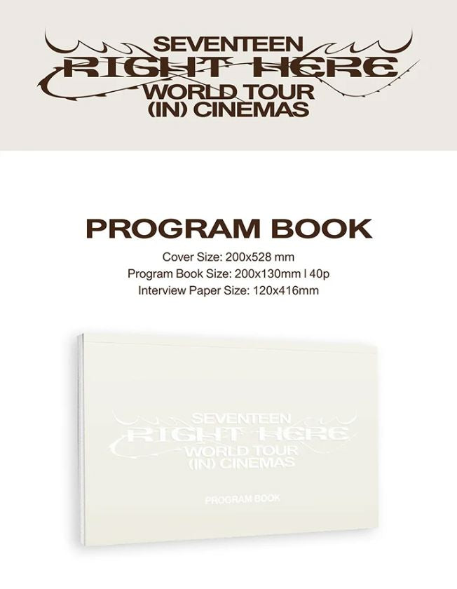 SEVENTEEN - PROGRAM BOOK (RIGHT HERE WORLD TOUR (IN) CINEMAS) Nolae