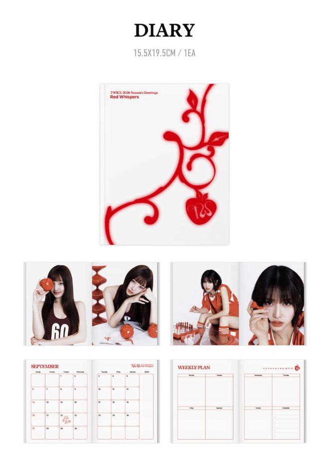 TWICE - 2026 SEASON'S GREETINGS (RED WHISPERS) + Special Photocard Set Nolae
