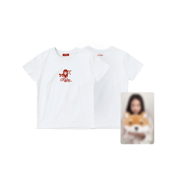 JENNIE (BLACKPINK) - SHORT SLEEVE T-SHIRT + Weverse Gift ('RUBY' MD)