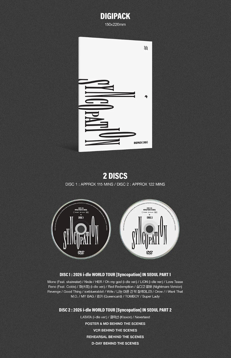 I-DLE - 2026 WORLD TOUR 'SYNCOPATION' (DVD & BLU-RAY)