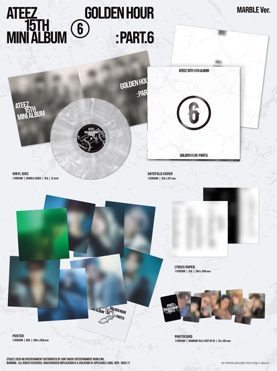 ATEEZ - GOLDEN HOUR : PART.6 (MARBLE VER.)