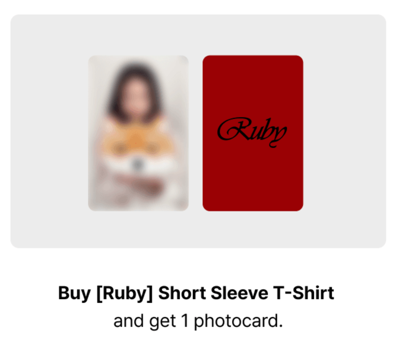 JENNIE (BLACKPINK) - SHORT SLEEVE T-SHIRT + Weverse Gift ('RUBY' MD)