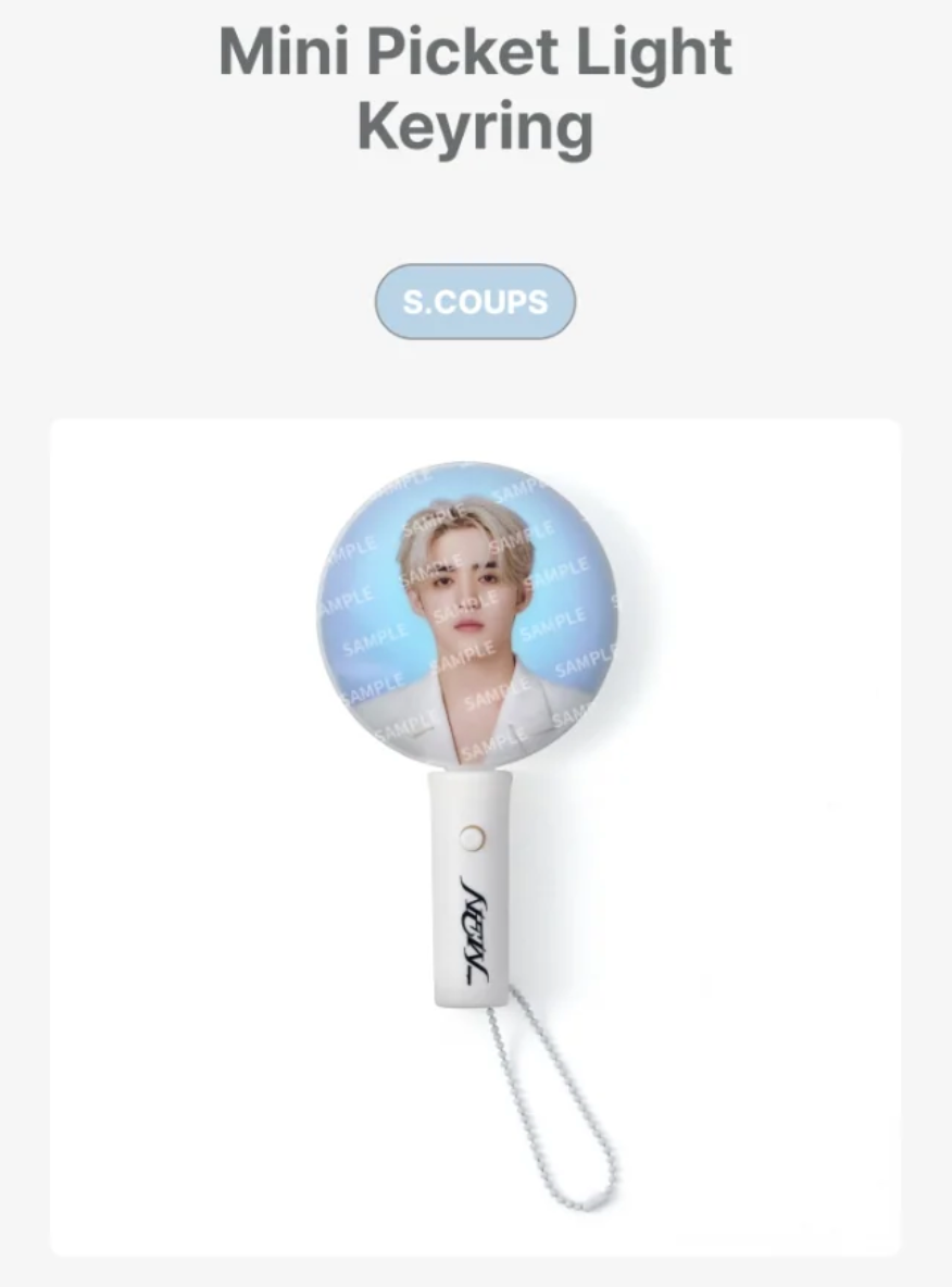 SEVENTEEN - MINI PICKET LIGHT KEYRING (NEW_ 2025 WORLD TOUR IN INCHEON OFFICIAL MD)
