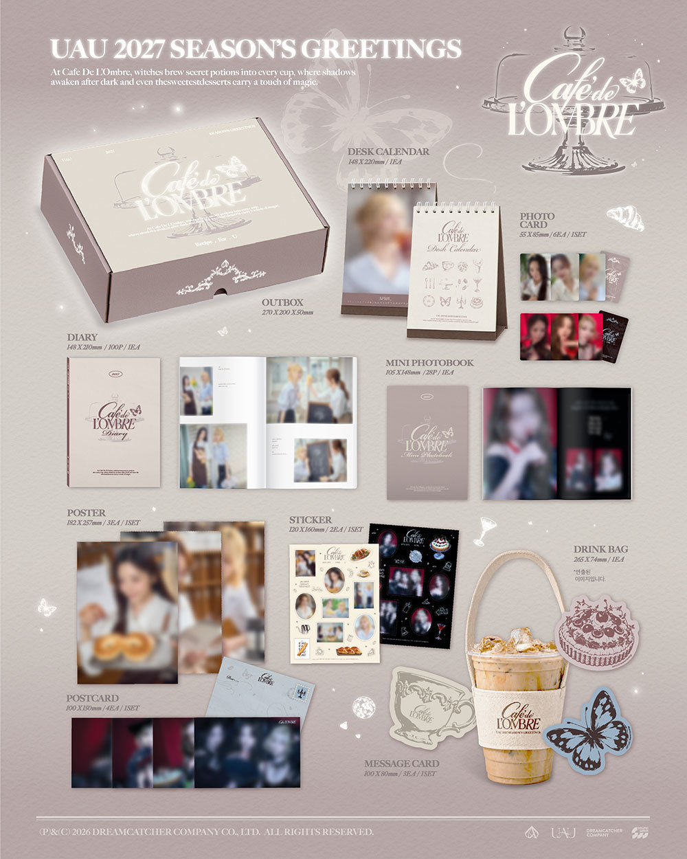 UAU (DREAMCATCHER) - 2027 SEASON'S GREETINGS (CAFE DE L'OMBRE_RECIPE . FOR . U)