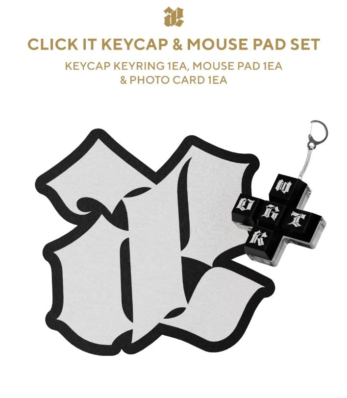 AESPA - CLICK IT KEYCAP & MOUSE PAD SET (THE 1ST SINGLE ALBUM 'DIRTY WORK' OFFICIAL MD) Nolae