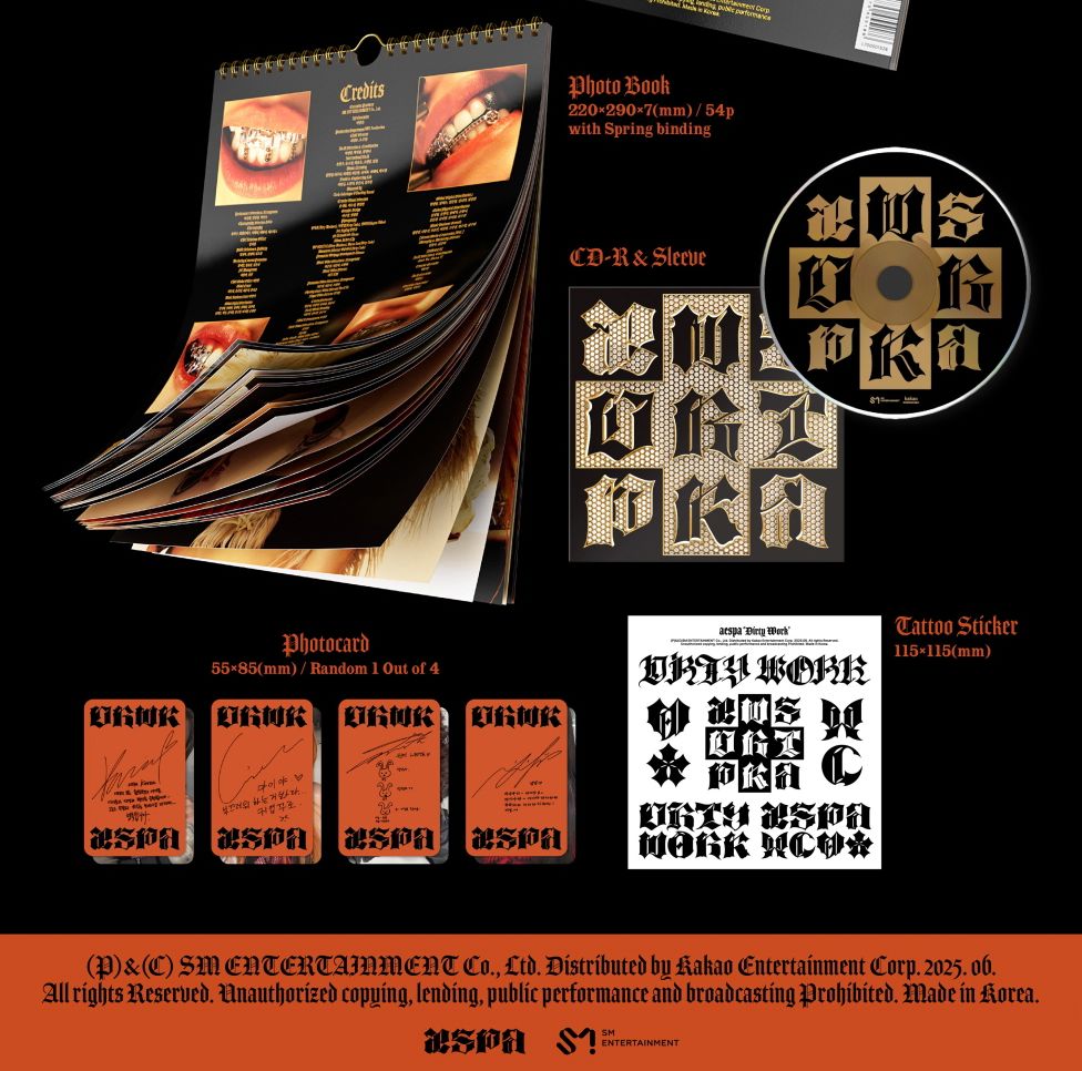 AESPA - DIRTY WORK (DIRTY WORKER) + Weverse Gift Nolae