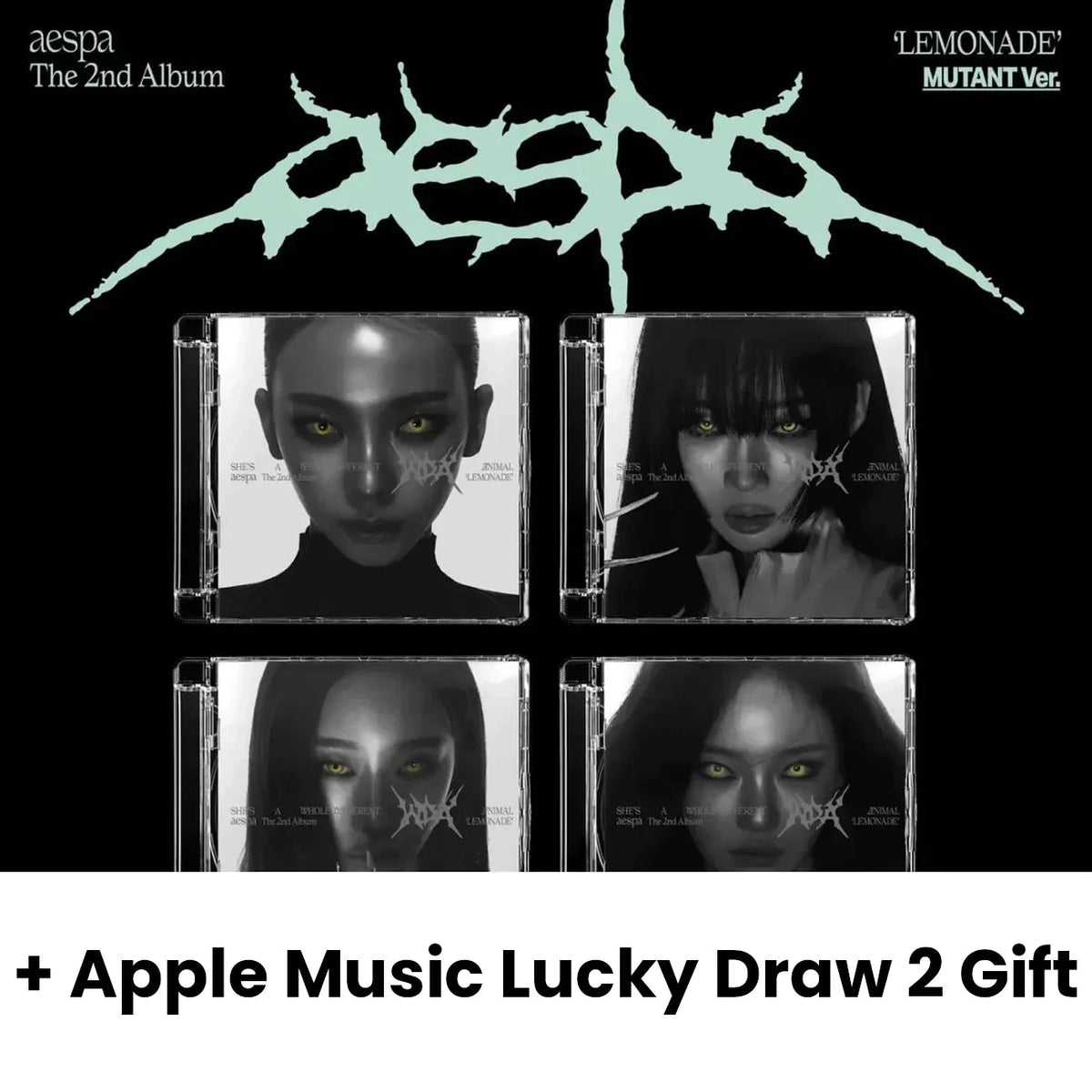 AESPA - LEMONADE (MUTANT VER.) + Apple Music Lucky Draw 2 Gift