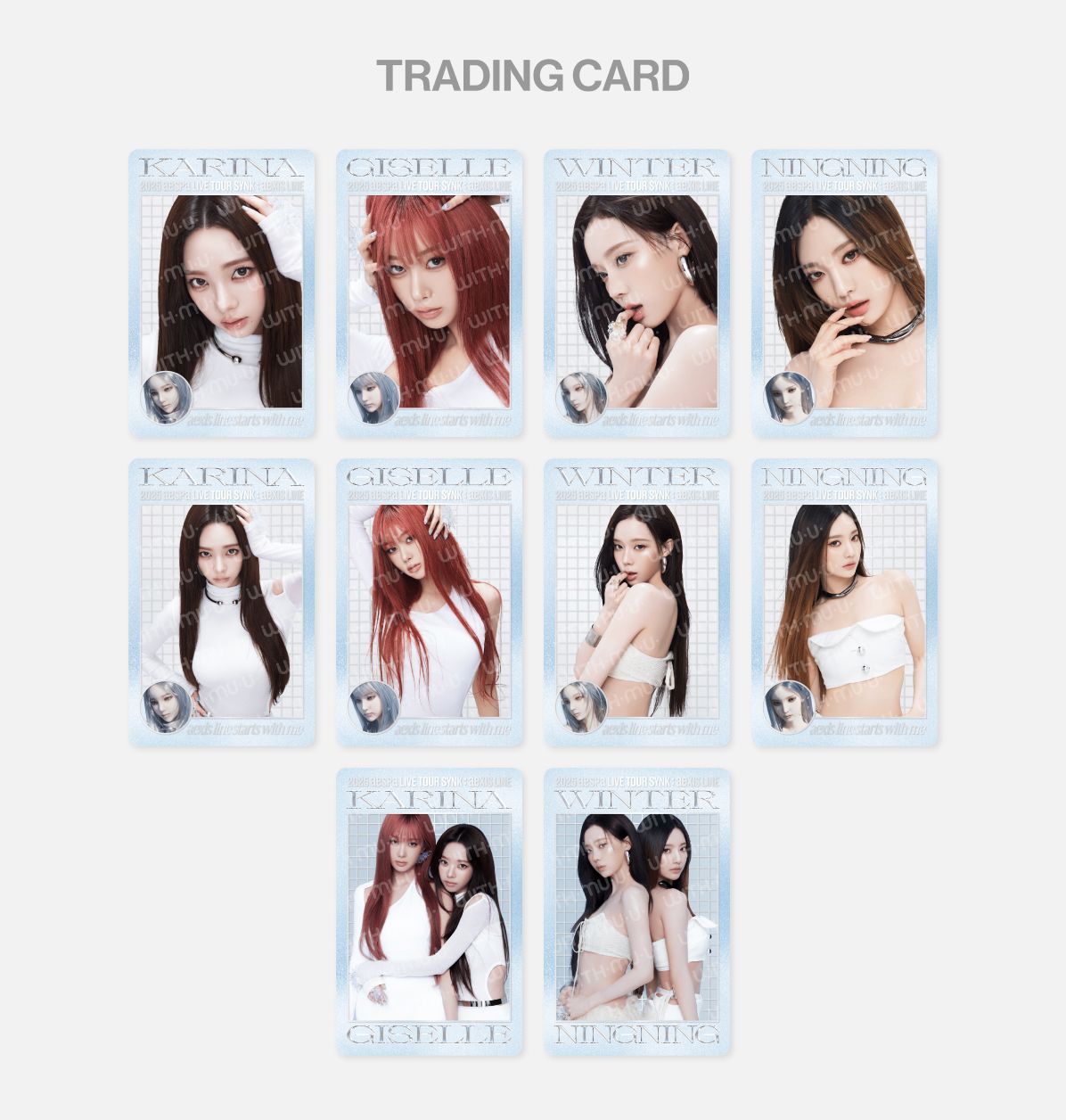 タレントカード TWICE aespa BLACKPINK and AESPA - RANDOM TRADING CARD SET (2025 LIVE TOUR 'SYNK : AEXIS LINE' OF
