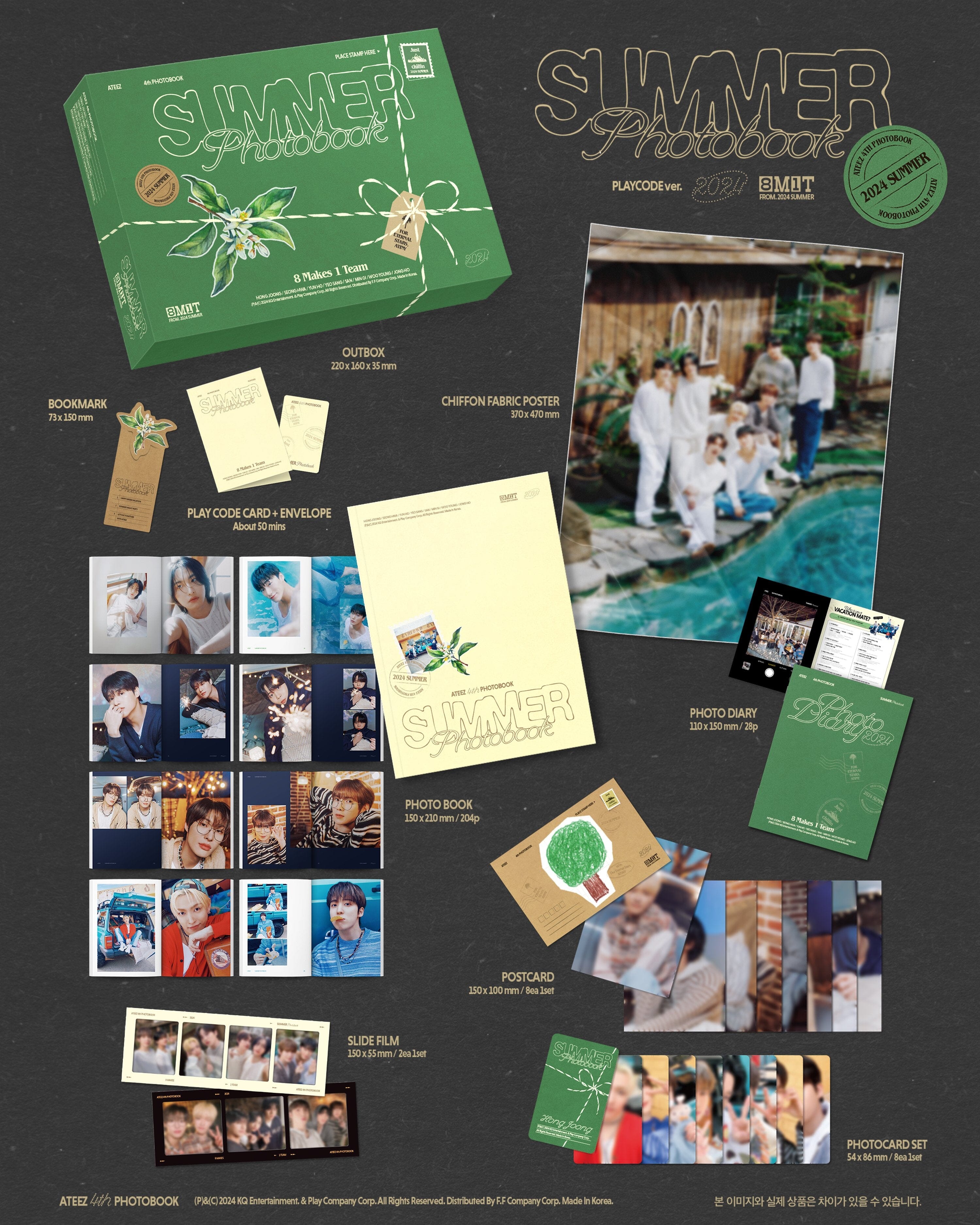 ATEEZ - 2024 SUMMER PHOTOBOOK (DVD & PLAY CODE) Nolae