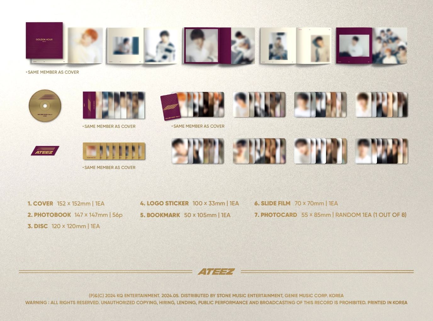 ATEEZ - GOLDEN HOUR : PART 1 (10TH MINI ALBUM) DIGIPAK VER. Nolae