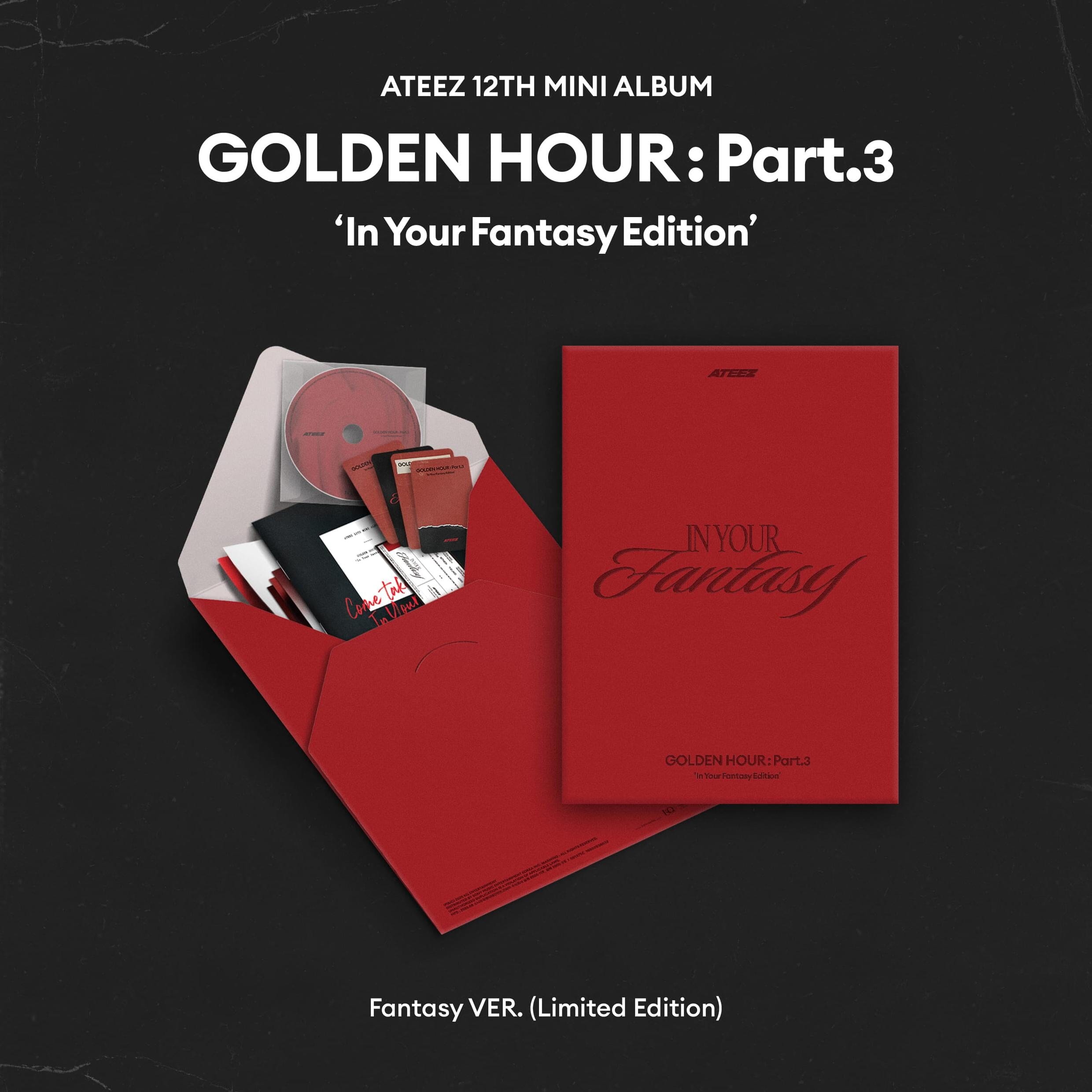 ateez in your fantasy limited ver コンプリート ATEEZ - GOLDEN HOUR : PART.3 (IN YOUR FANTASY EDITION) (LIMITED FANTAS