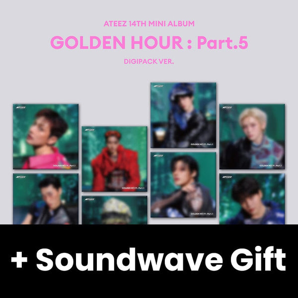 ateez golden hour soundwave ソンファ ATEEZ - GOLDEN HOUR : PART.5 (DIGIPACK VER.) + Soundwave Gift