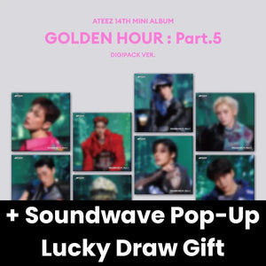 ATEEZ - GOLDEN HOUR : PART.5 (DIGIPACK VER.) + Soundwave Pop-Up Lucky Draw Gift