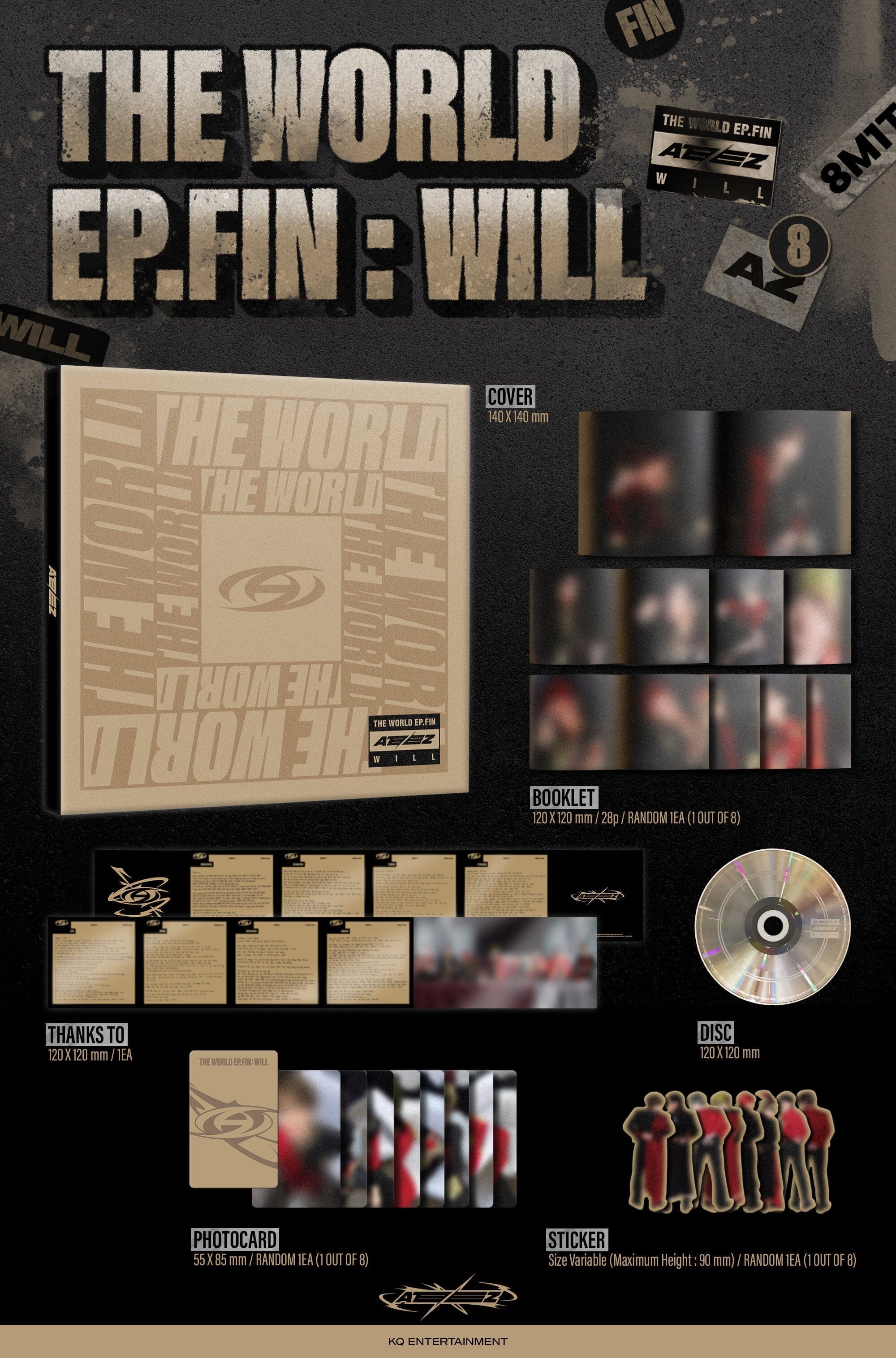 ATEEZ - THE WORLD EP.FIN : WILL (DIGIPAK VER.) 2ND LUCKY GIFT EVENT