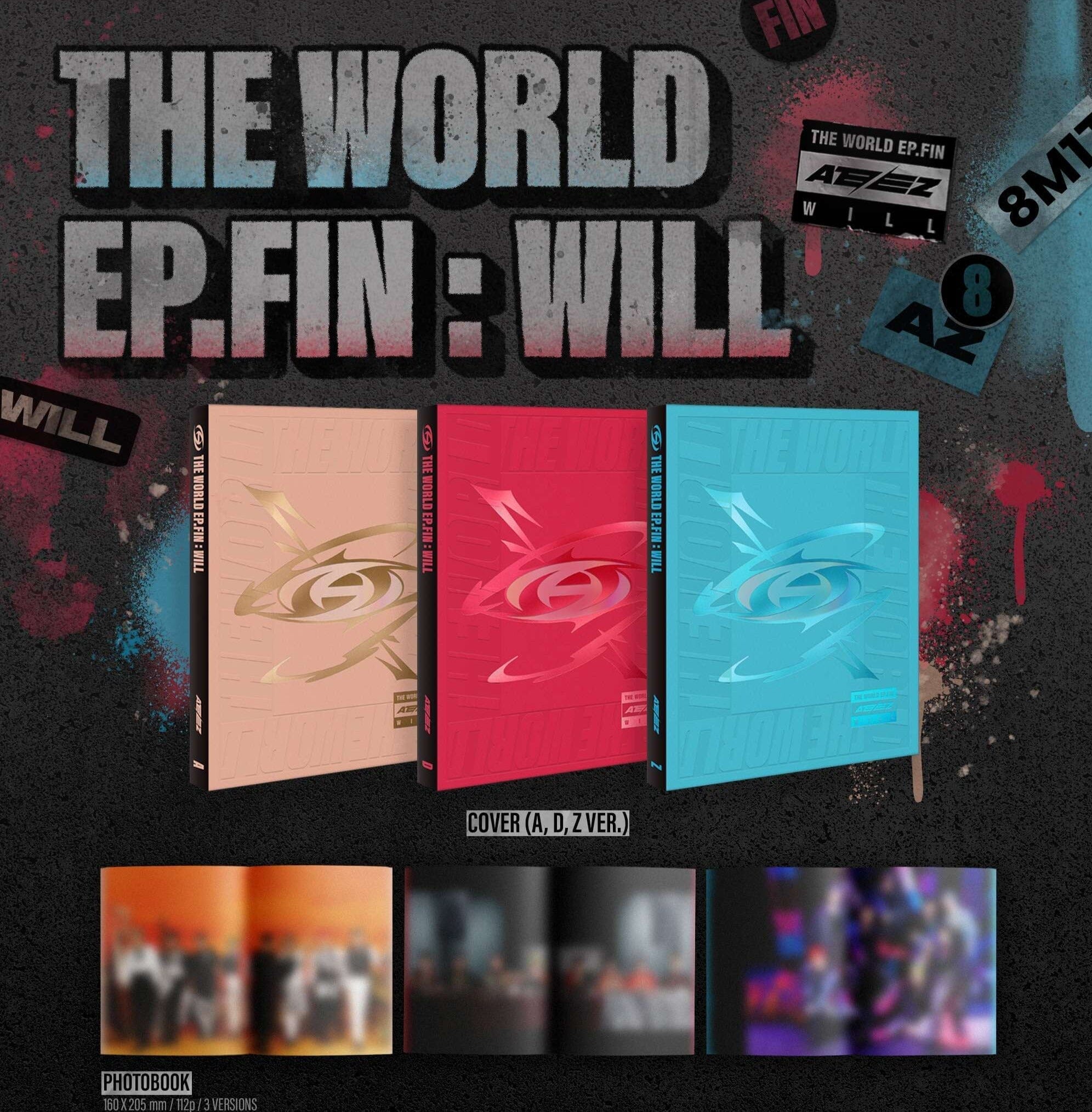 ATEEZ 直筆サイン「THE WORLD EP.FIN : WILL」 ATEEZ - THE WORLD EP.FIN : WILL - SIGNED