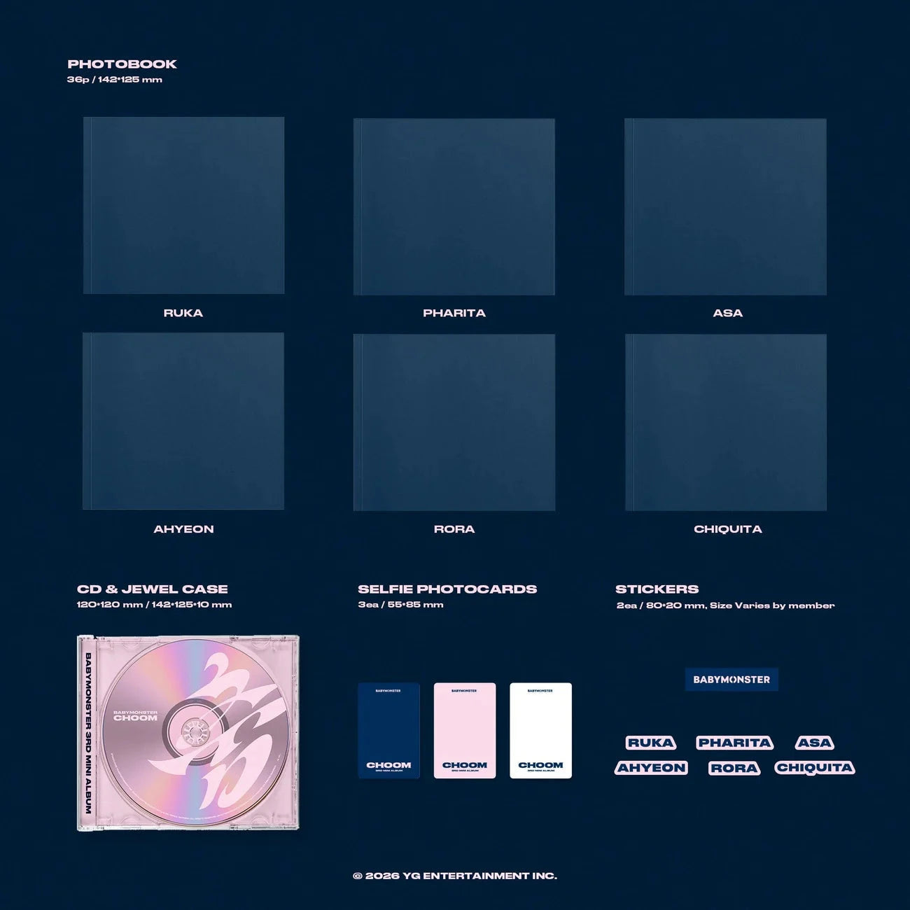 BABYMONSTER - CHOOM SET + (JEWEL VER.) SET + EARLY-BIRD Weverse Gift Nolae