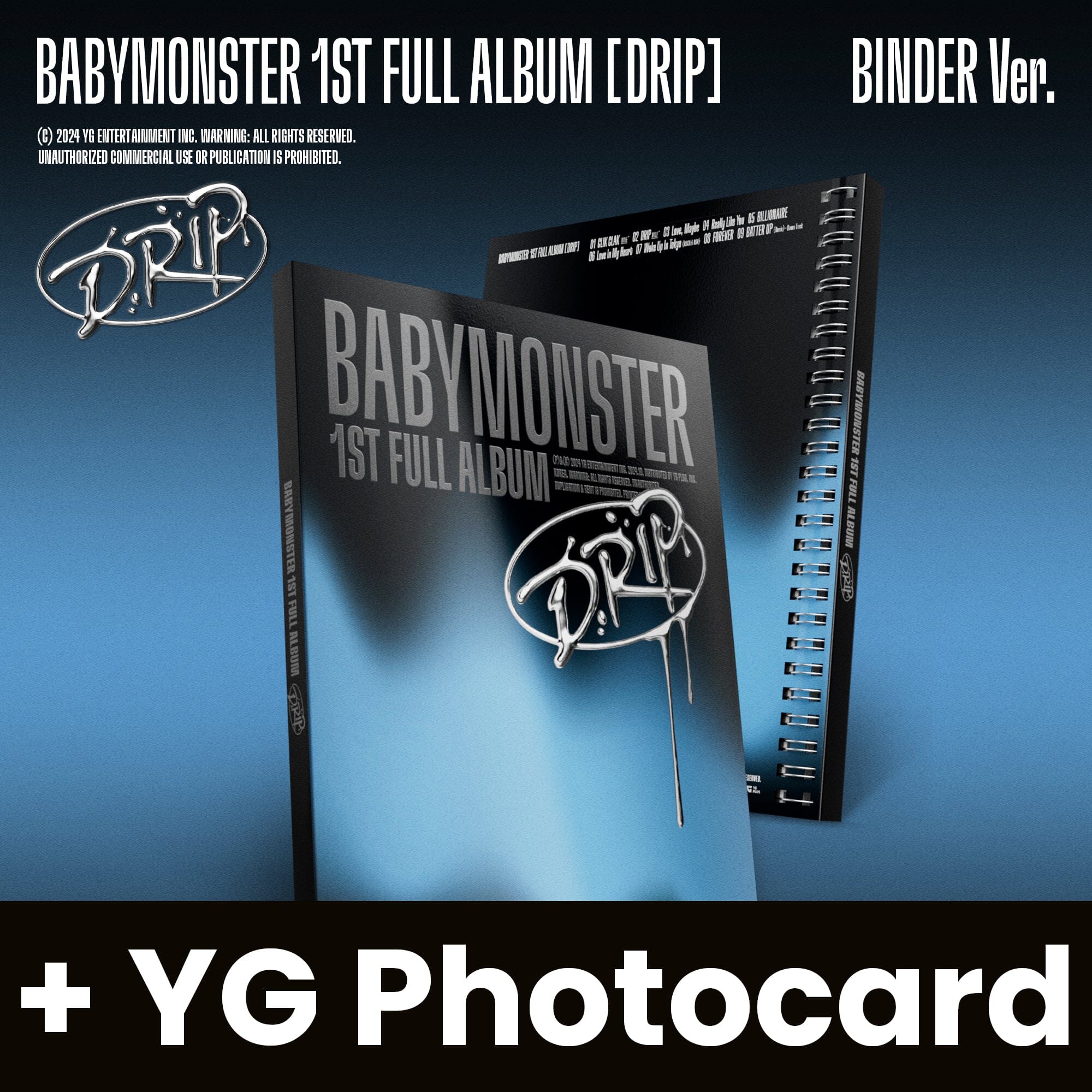 BABYMONSTER - DRIP (BINDER VER.) + YG Photocard Nolae