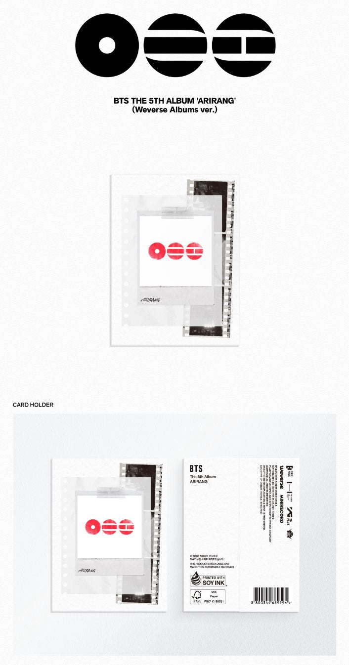 BTS - ARIRANG (WEVERSE ALBUMS VER.) + Ktown4u Gift Nolae