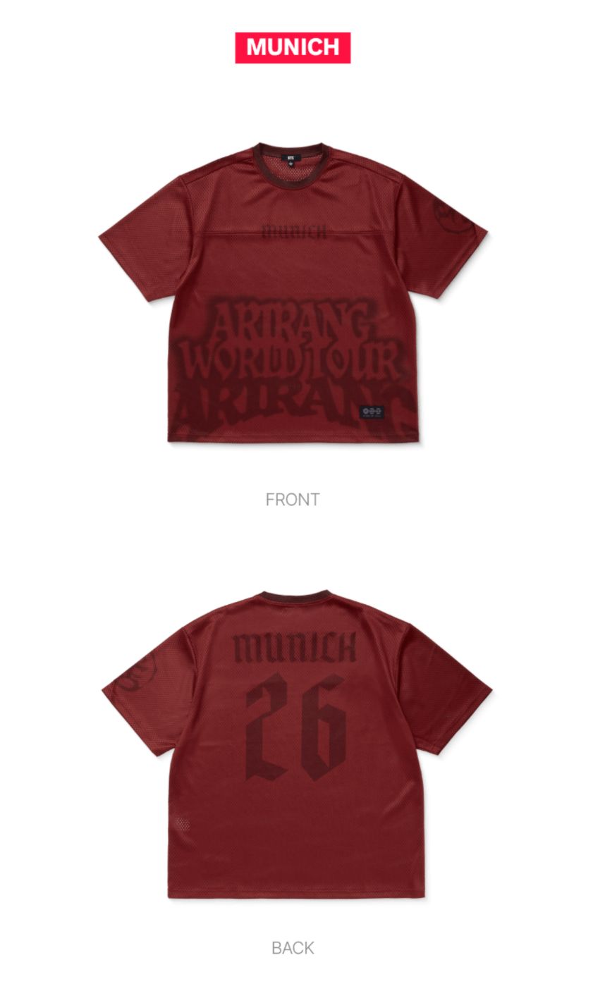 BTS - TOUR JERSEY EUROPE (WORLD TOUR 'ARIRANG' OFFICIAL MD) Nolae