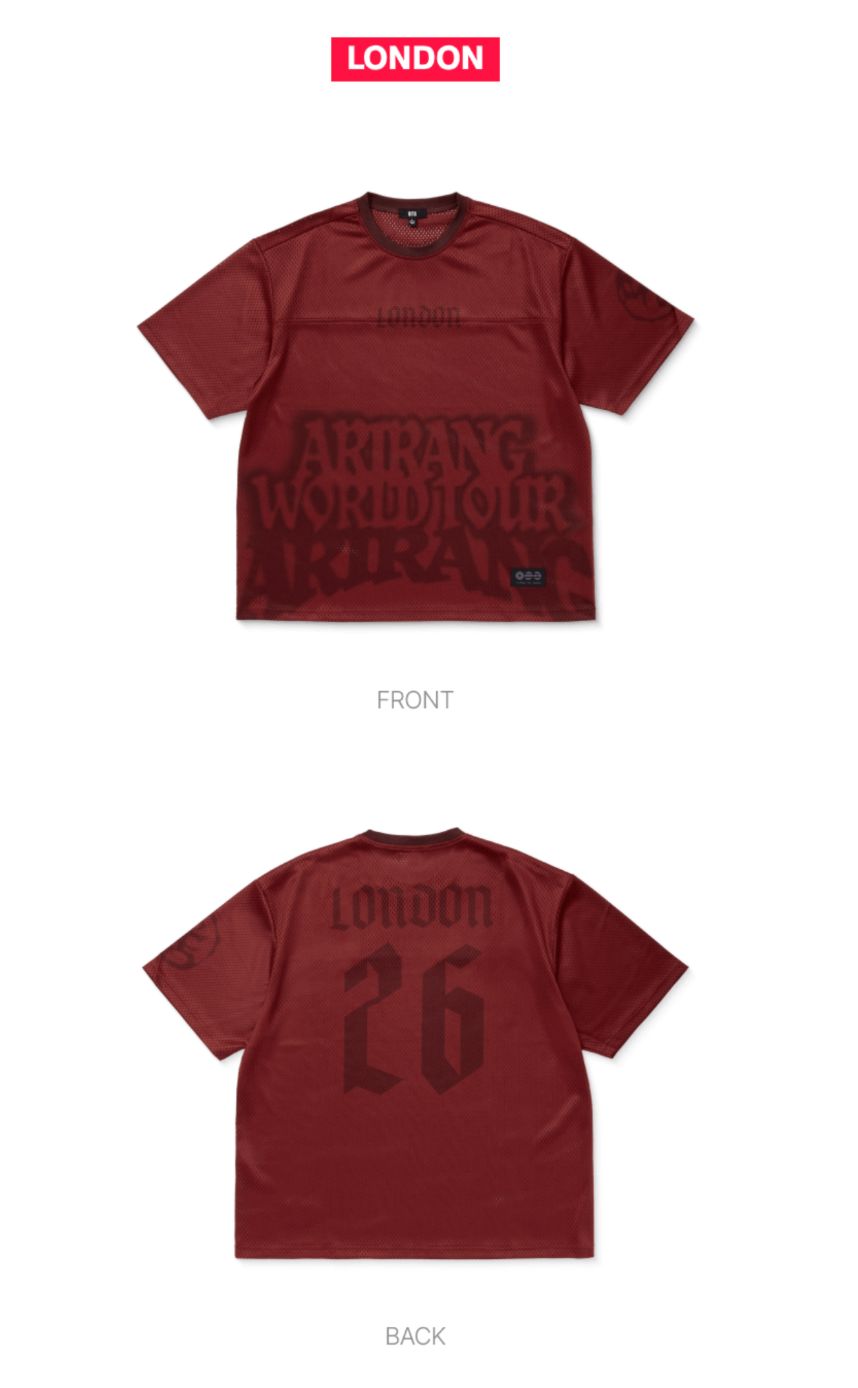 BTS - TOUR JERSEY EUROPE (WORLD TOUR 'ARIRANG' OFFICIAL MD) Nolae