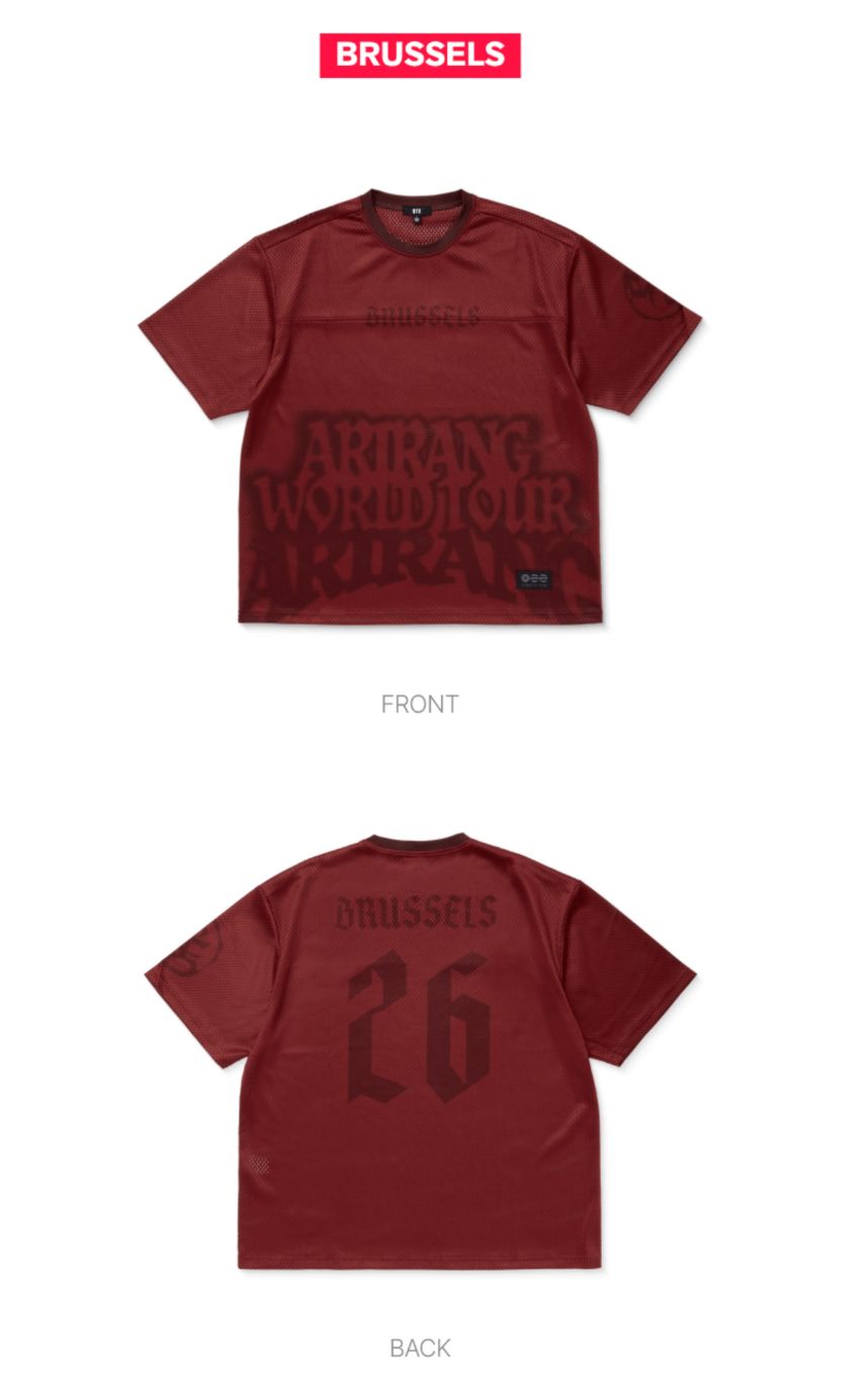 BTS - TOUR JERSEY EUROPE (WORLD TOUR 'ARIRANG' OFFICIAL MD) Nolae