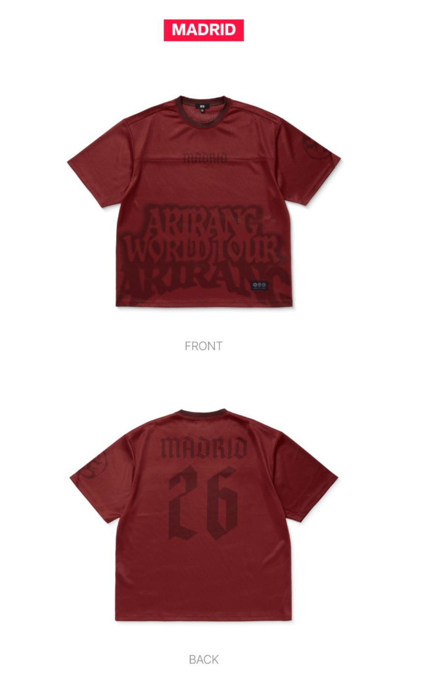 BTS - TOUR JERSEY EUROPE (WORLD TOUR 'ARIRANG' OFFICIAL MD) Nolae