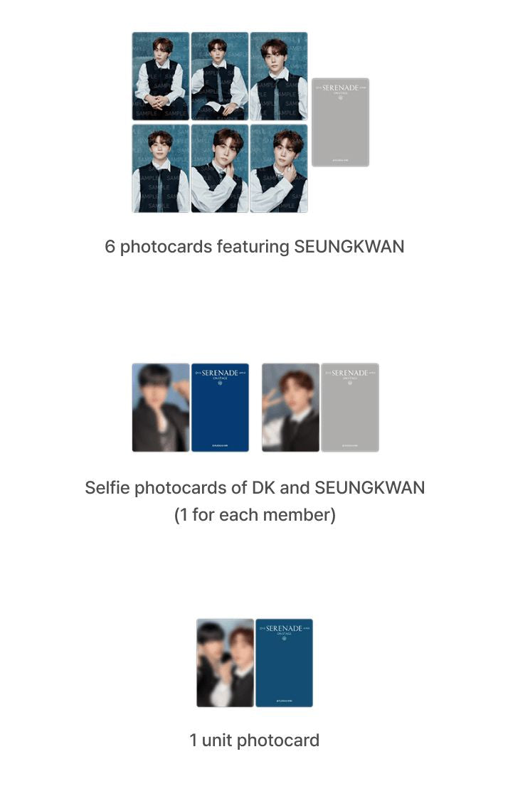 DXS (SEVENTEEN) - PHOTOCARD SET ('SERENADE' ON STAGE MD) Nolae