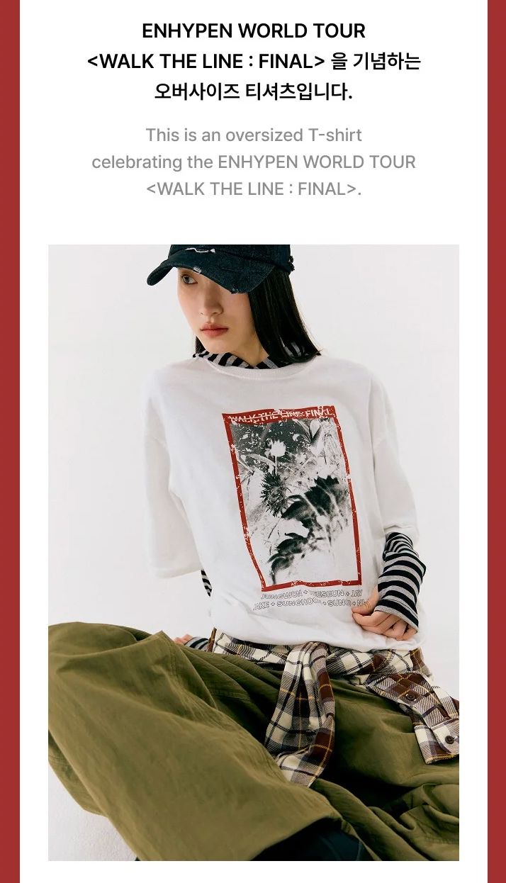 ENHYPEN - T-SHIRTS & HOODIE (WALK THE LINE : FINAL WORLD TOUR OFFICIAL