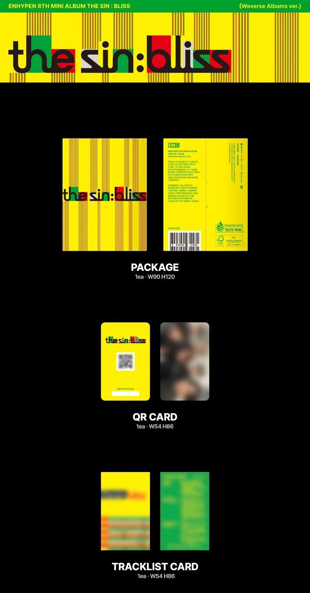 ENHYPEN - THE SIN: BLISS (WeVerse Albums Ver.) + WEVERSE GIFT Nolae
