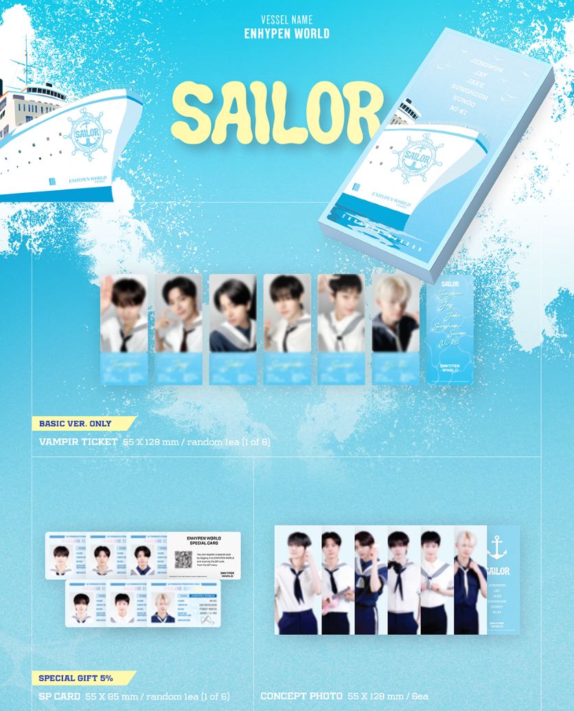 ENHYPEN - WORLD COUPON CARD COLLECTION (SAILOR VER.) Nolae
