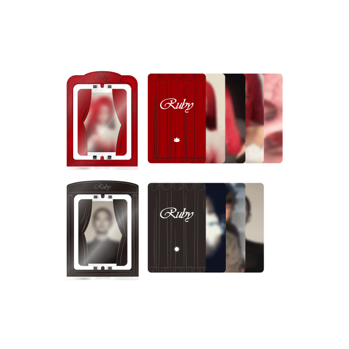 JENNIE (BLACKPINK) - TURN-AROUND ACRYLIC STAND + PHOTOCARD SET ('RUBY' MD)