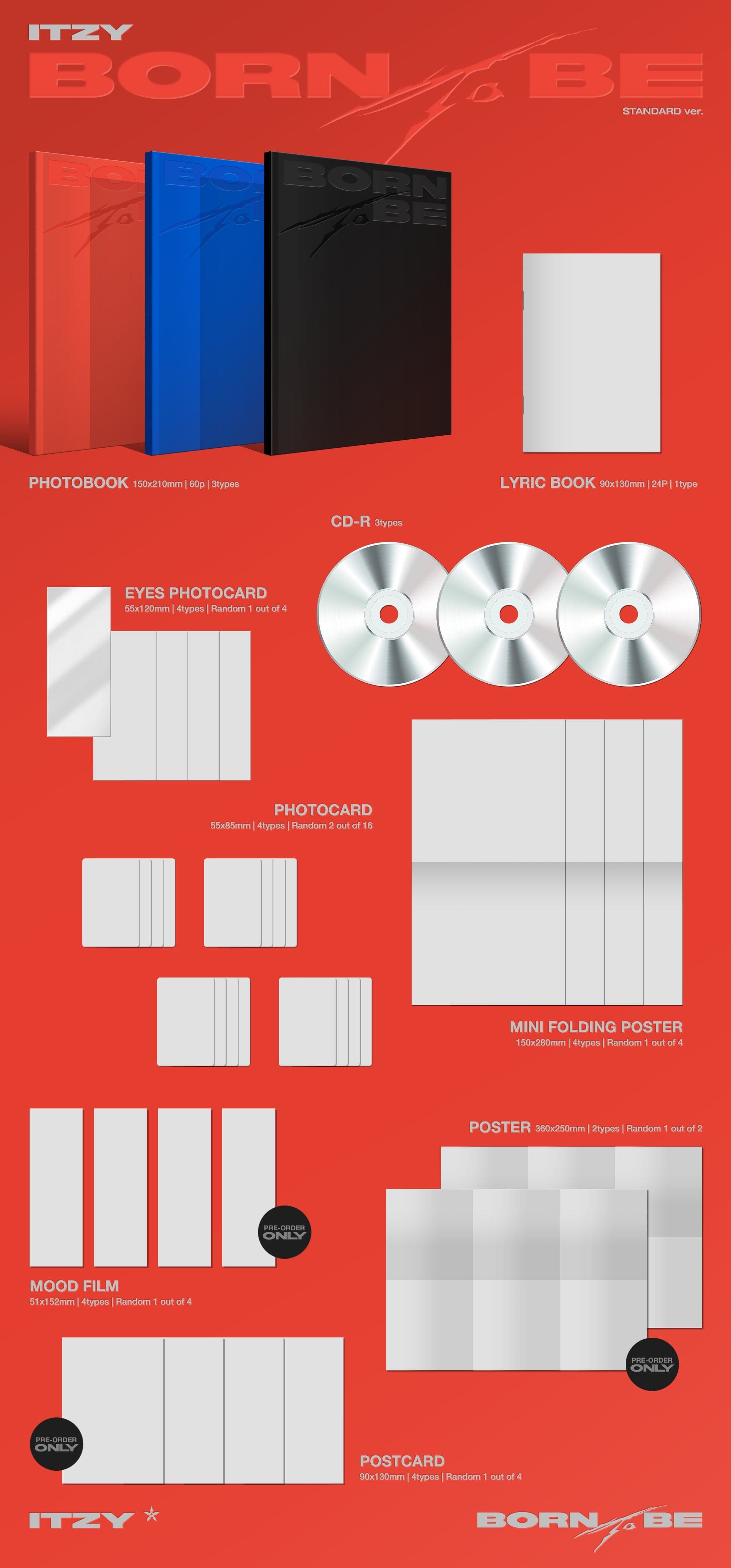 ITZY - BORN TO BE (STANDARD VER.) + Makestar Photocard Nolae