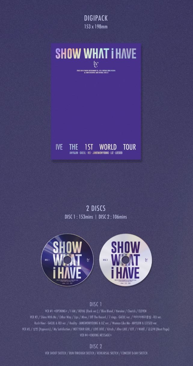 IVE - THE 1ST WORLD TOUR 'SHOW WHAT I HAVE' (DVD/ BLU-RAY/ KIT) + Starship Photocard Nolae