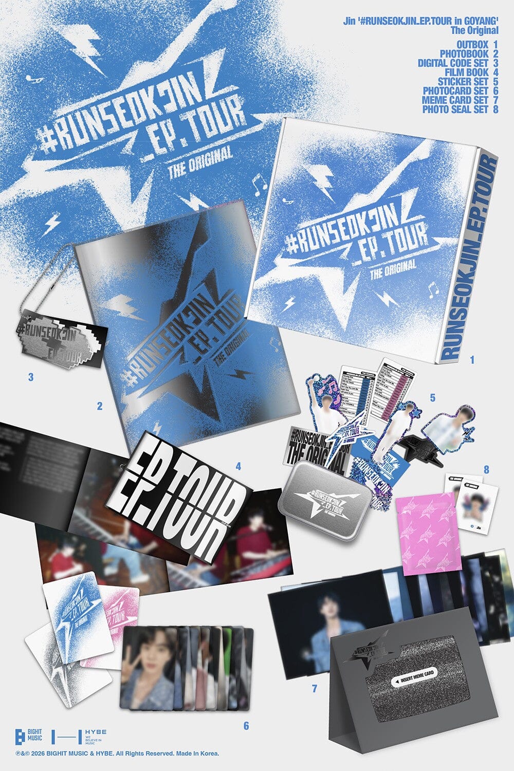 JIN (BTS) - [#RUNSEOKJIN_EP.TOUR IN GOYANG] THE ORIGINAL (SET) + WEVERSE GIFT Nolae