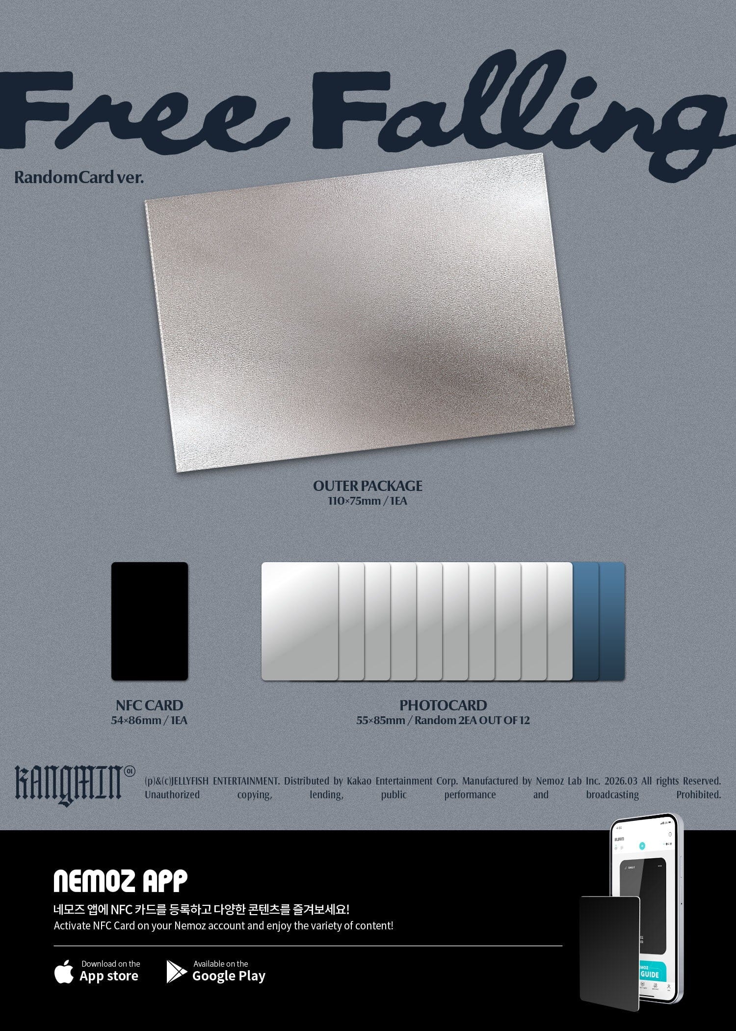 KANGMIN (VERIVERY) - FREE FALLING (NEMO VER.) Nolae