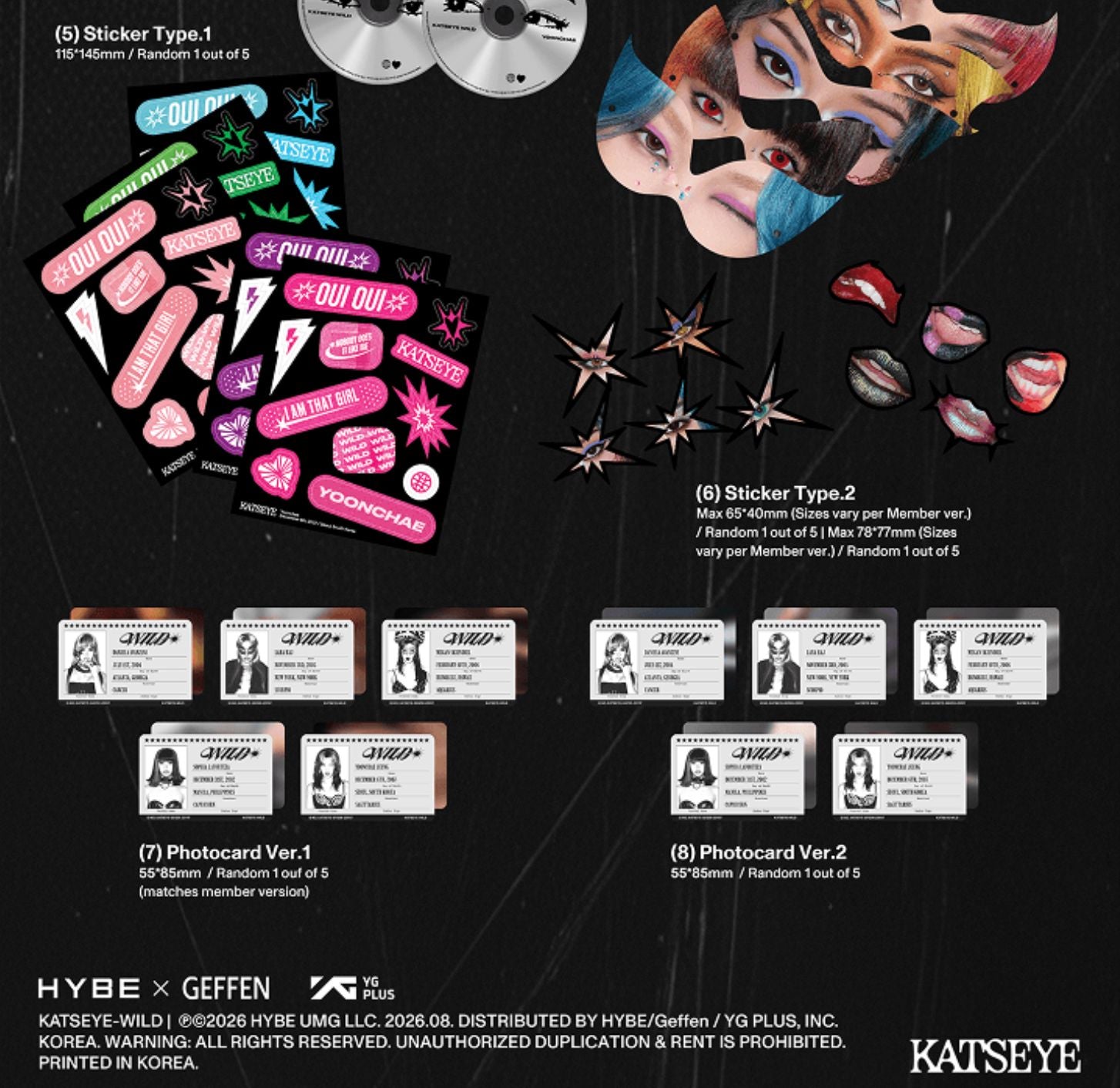 KATSEYE - WILD (MEMBER VER.) SET + Weverse Gift