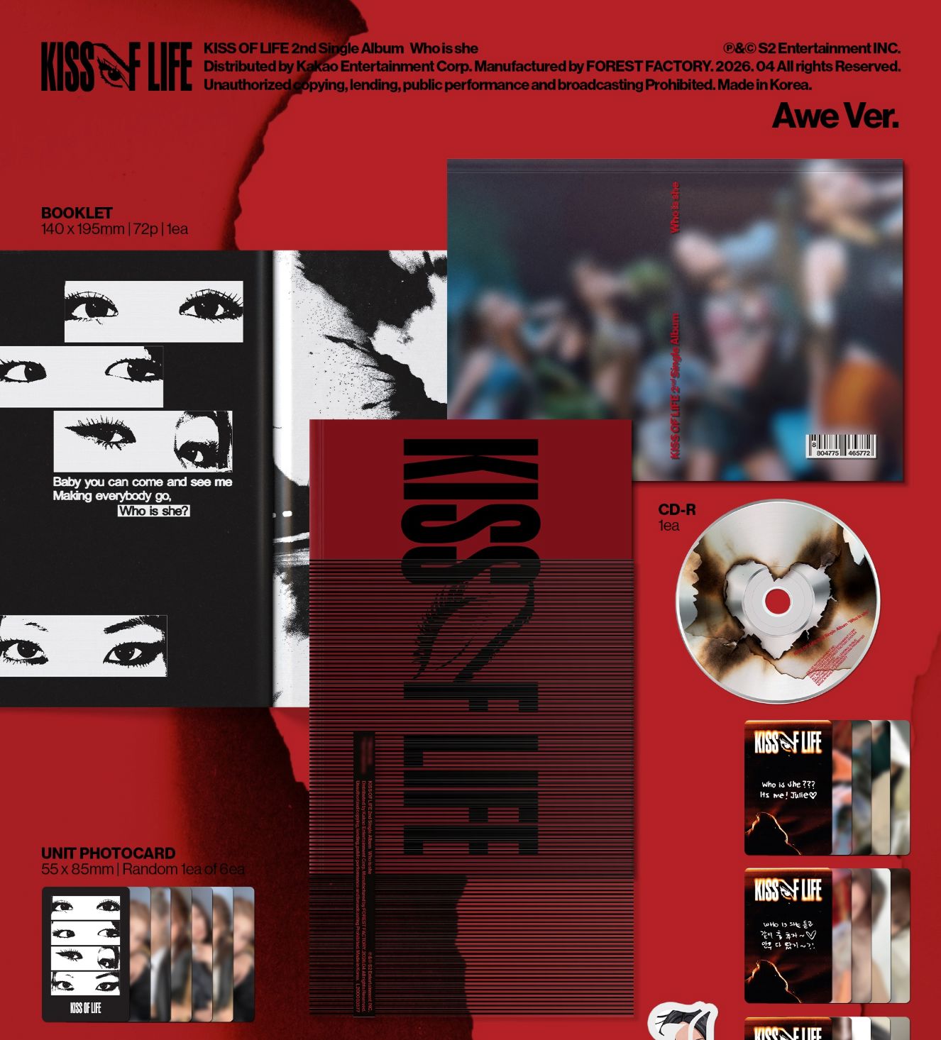 KISS OF LIFE - WHO IS SHE (AWE VER.) + Apple Music Photocard Nolae