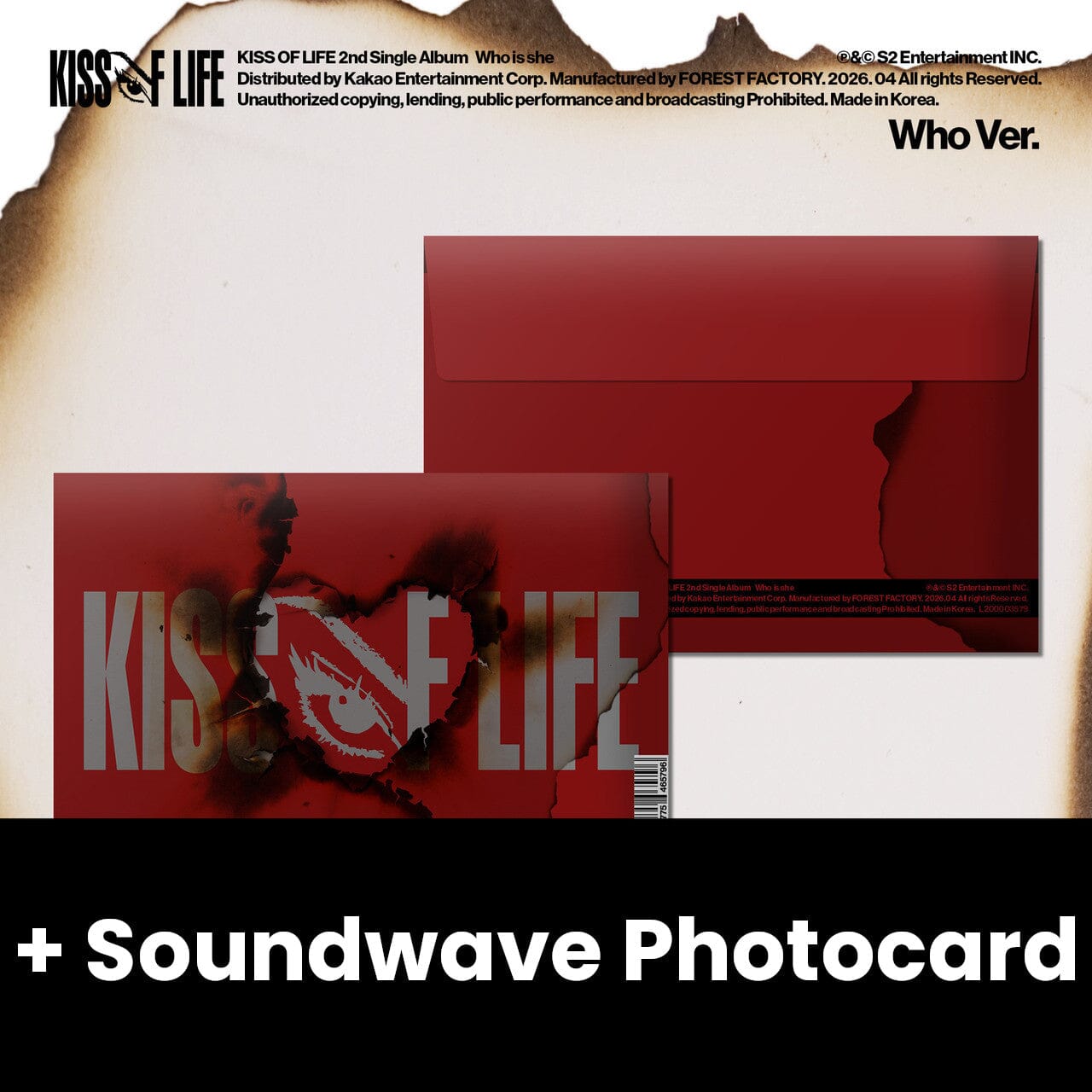 KISS OF LIFE - WHO IS SHE (WHO VER.) + Soundwave Photocard Nolae