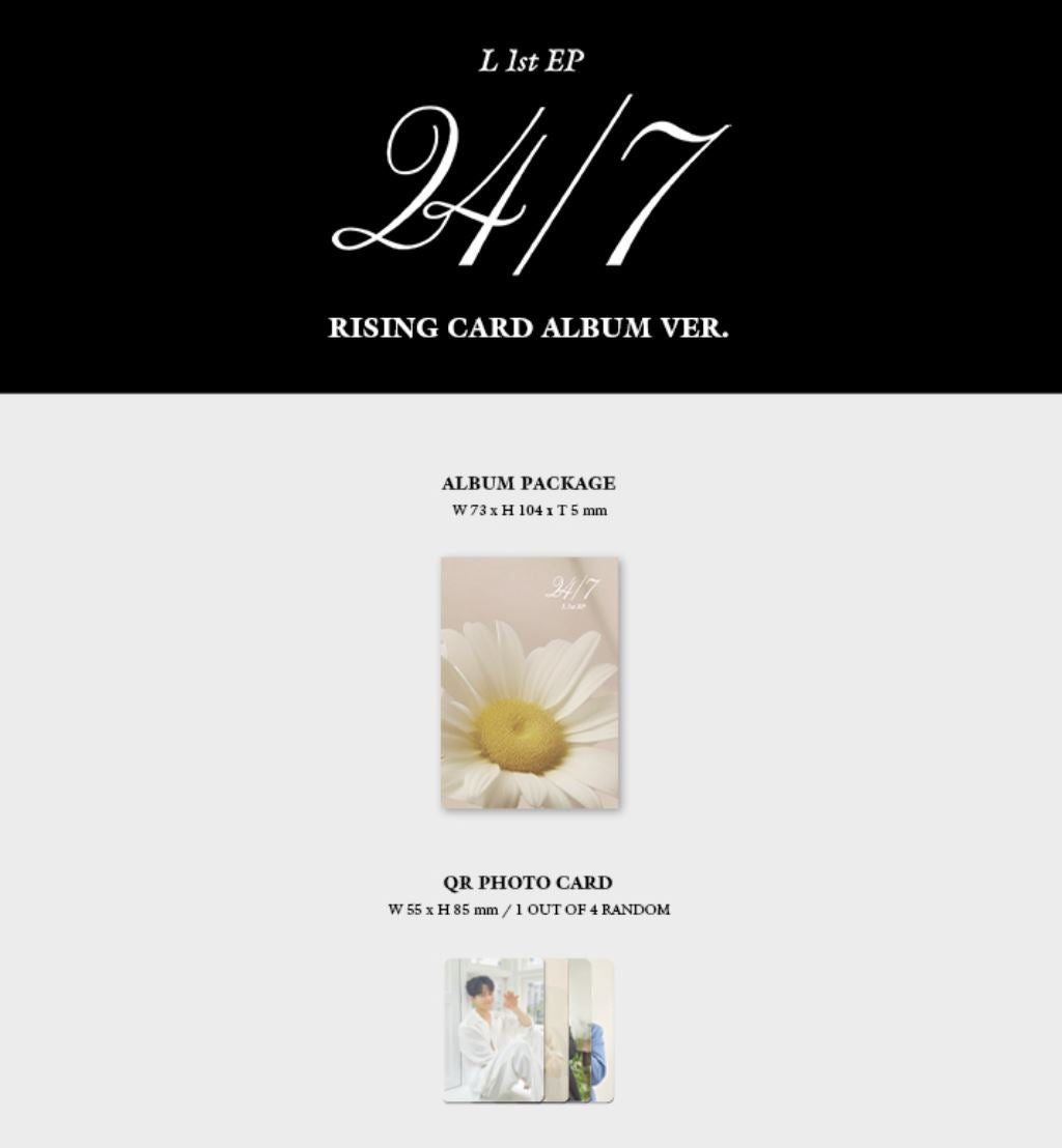 L (INFINITE) - 24/7 (1ST EP) RISING CARD ALBUM VER. Nolae