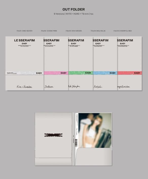 LE SSERAFIM - EASY (3RD MINI ALBUM) COMPACT VER. SET + Weverse Showcase Gift Nolae