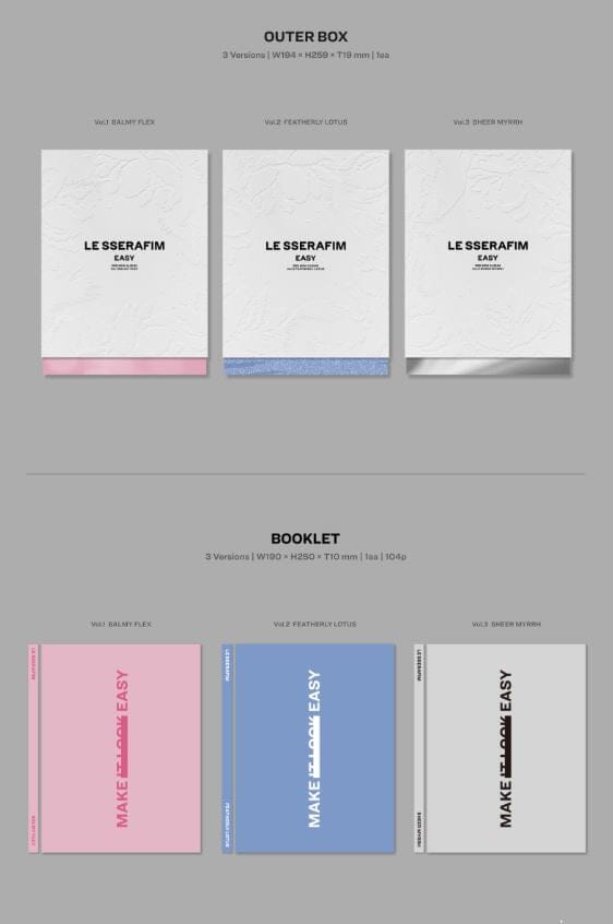 LE SSERAFIM - EASY (3RD MINI ALBUM) SET + Weverse Showcase Gift Nolae