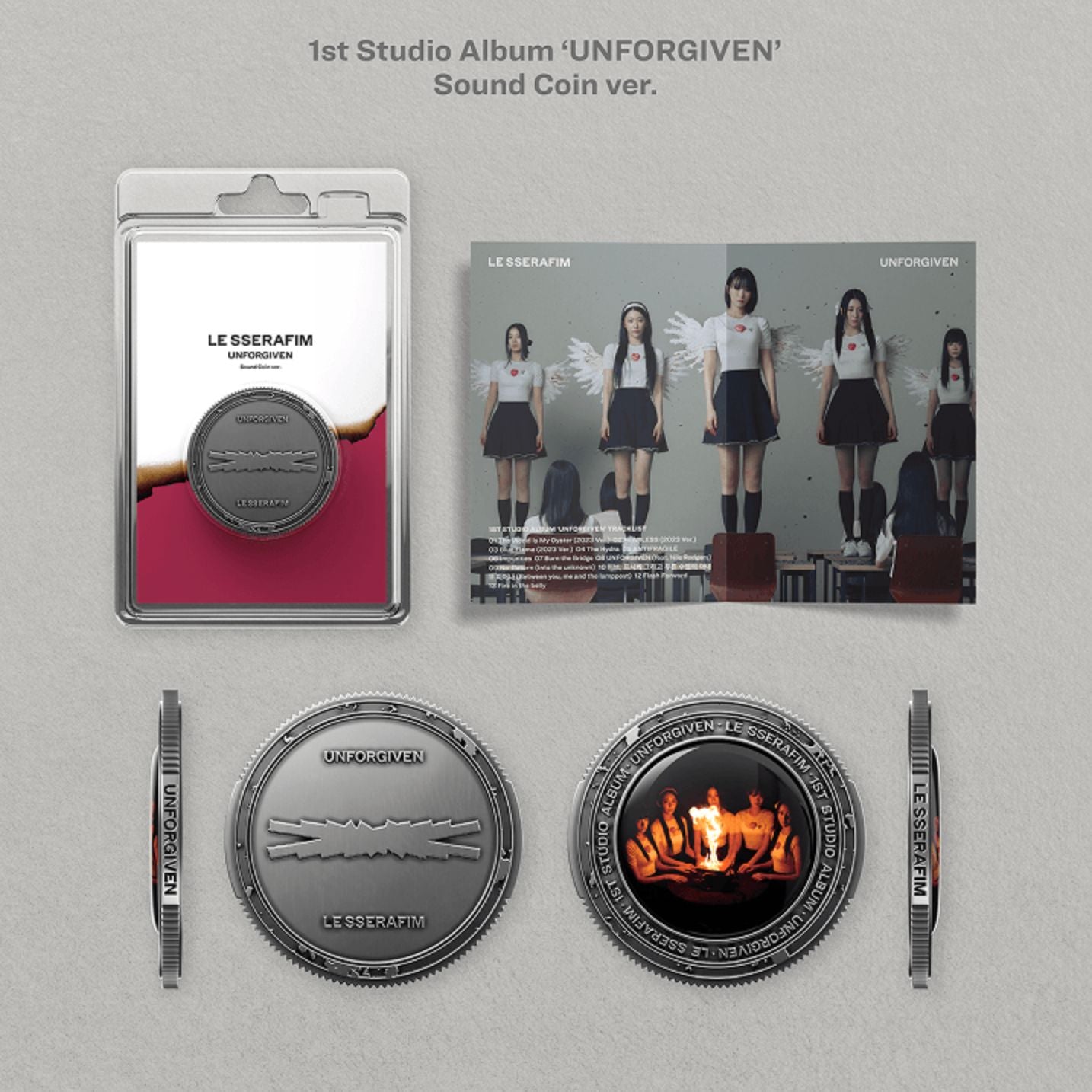LE SSERAFIM - SOUND COIN ALBUM SET + Weverse Gift Nolae