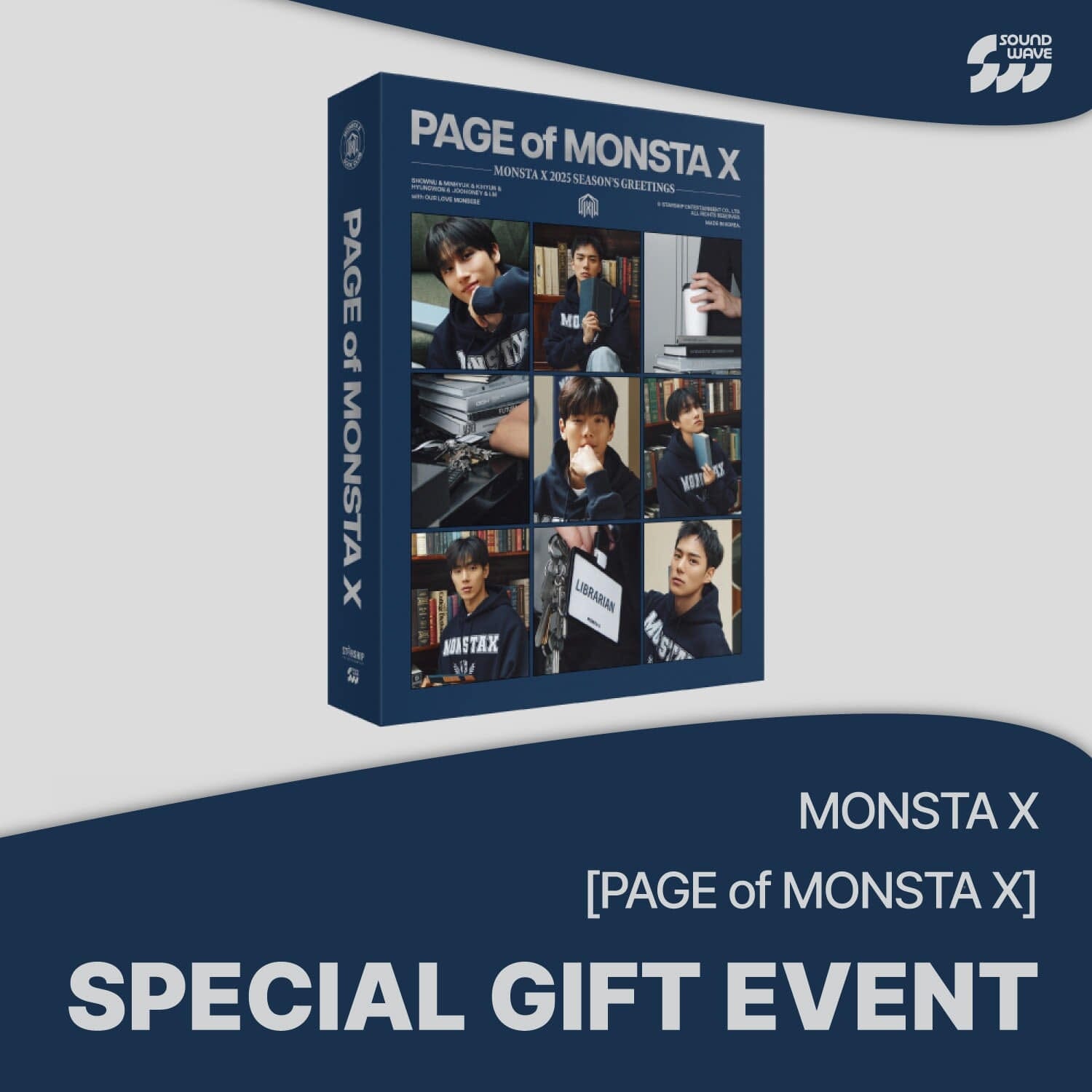 MONSTA X - 2025 SEASON'S GREETINGS (PAGE OF MONSTA X) + Soundwave Photocard Nolae