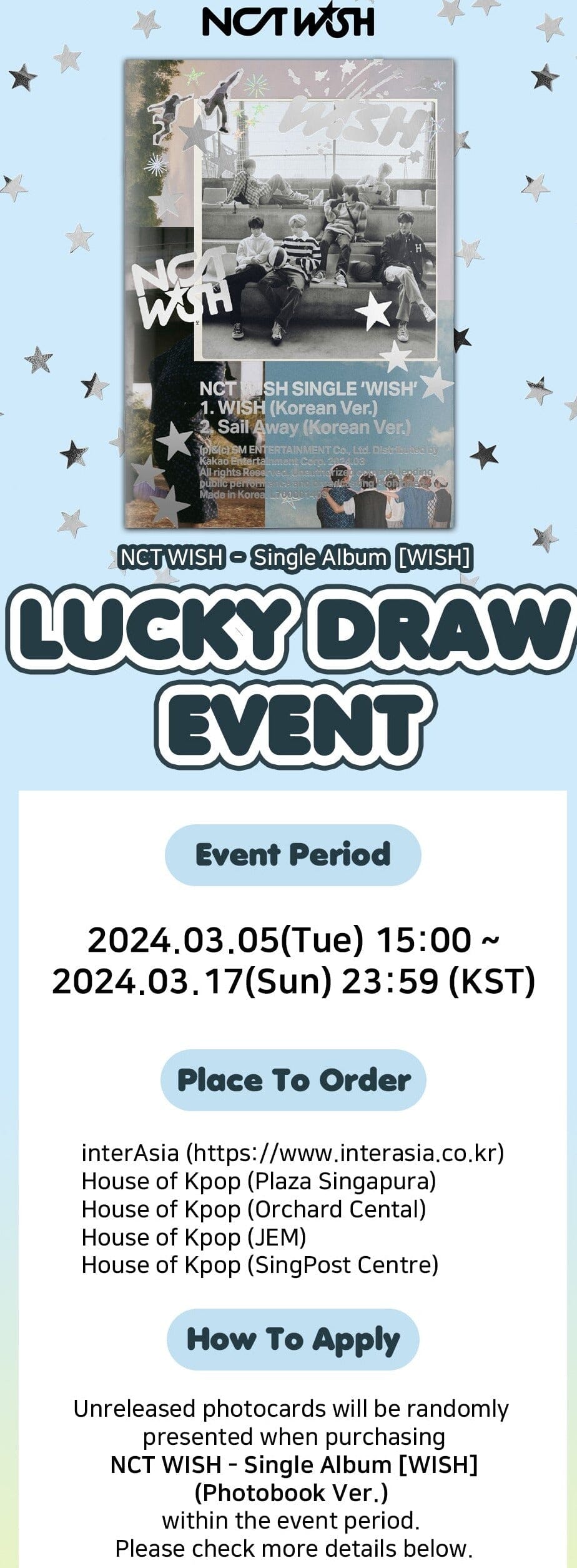 NCT WISH - WISH PHOTOBOOK VER. Lucky Draw Event Nolae